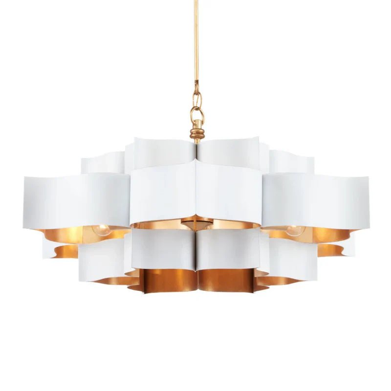 Grand Lotus Large Black Chandelier - Blushlighting