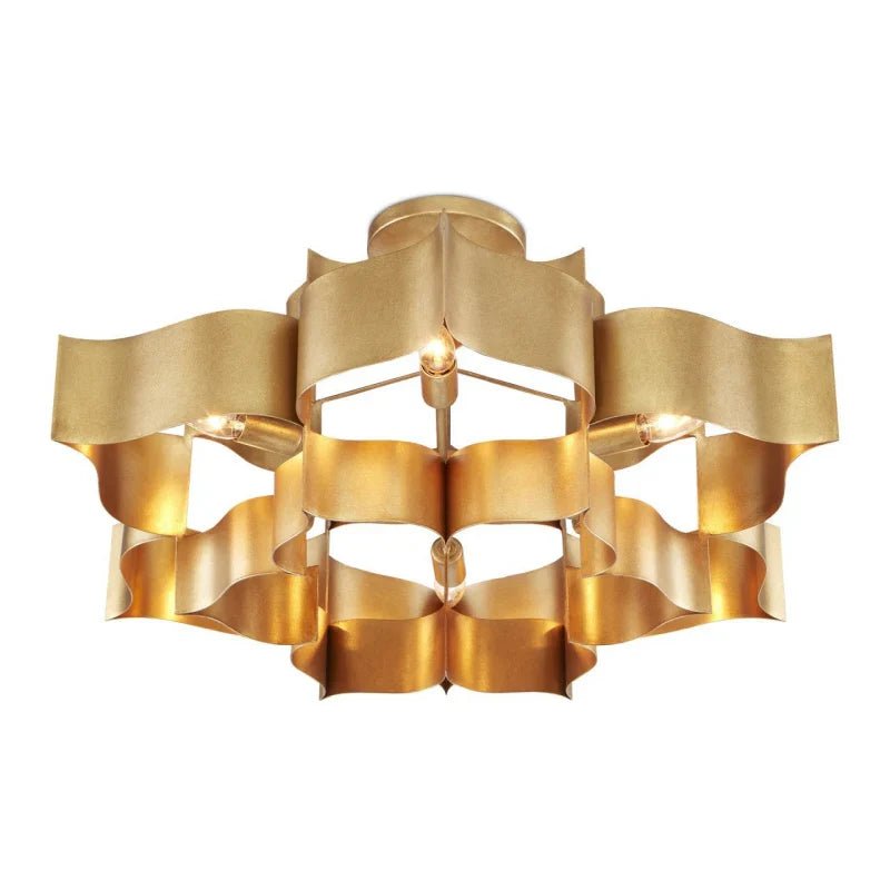 Grand Lotus Large Black Chandelier - Blushlighting