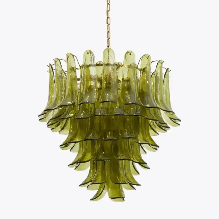 Green Petalo Murano Chandelier - Blushlighting