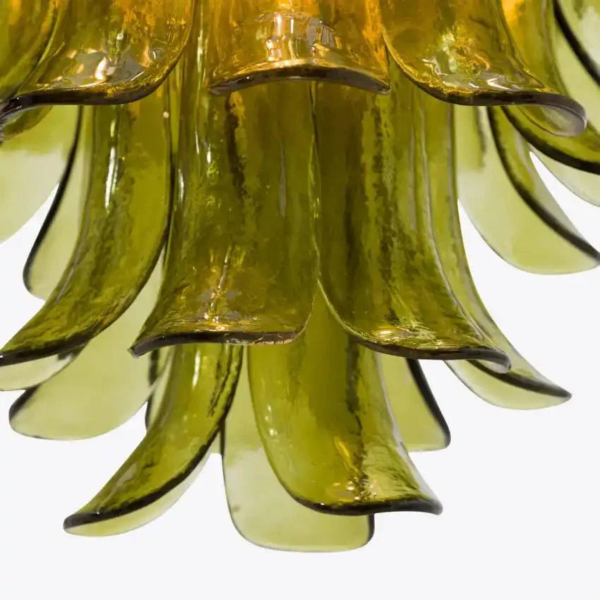 Green Petalo Murano Chandelier - Blushlighting