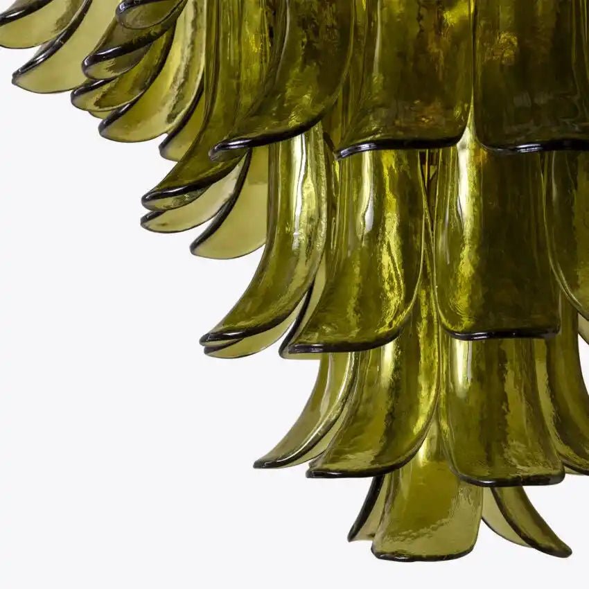 Green Petalo Murano Chandelier - Blushlighting
