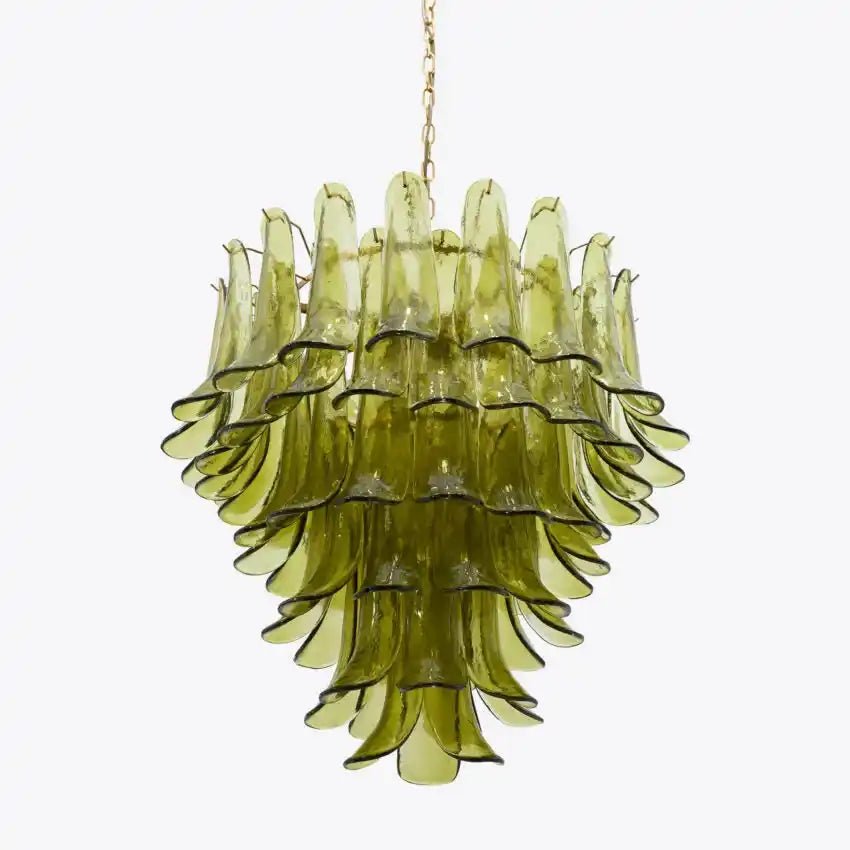 Green Petalo Murano Chandelier - Blushlighting