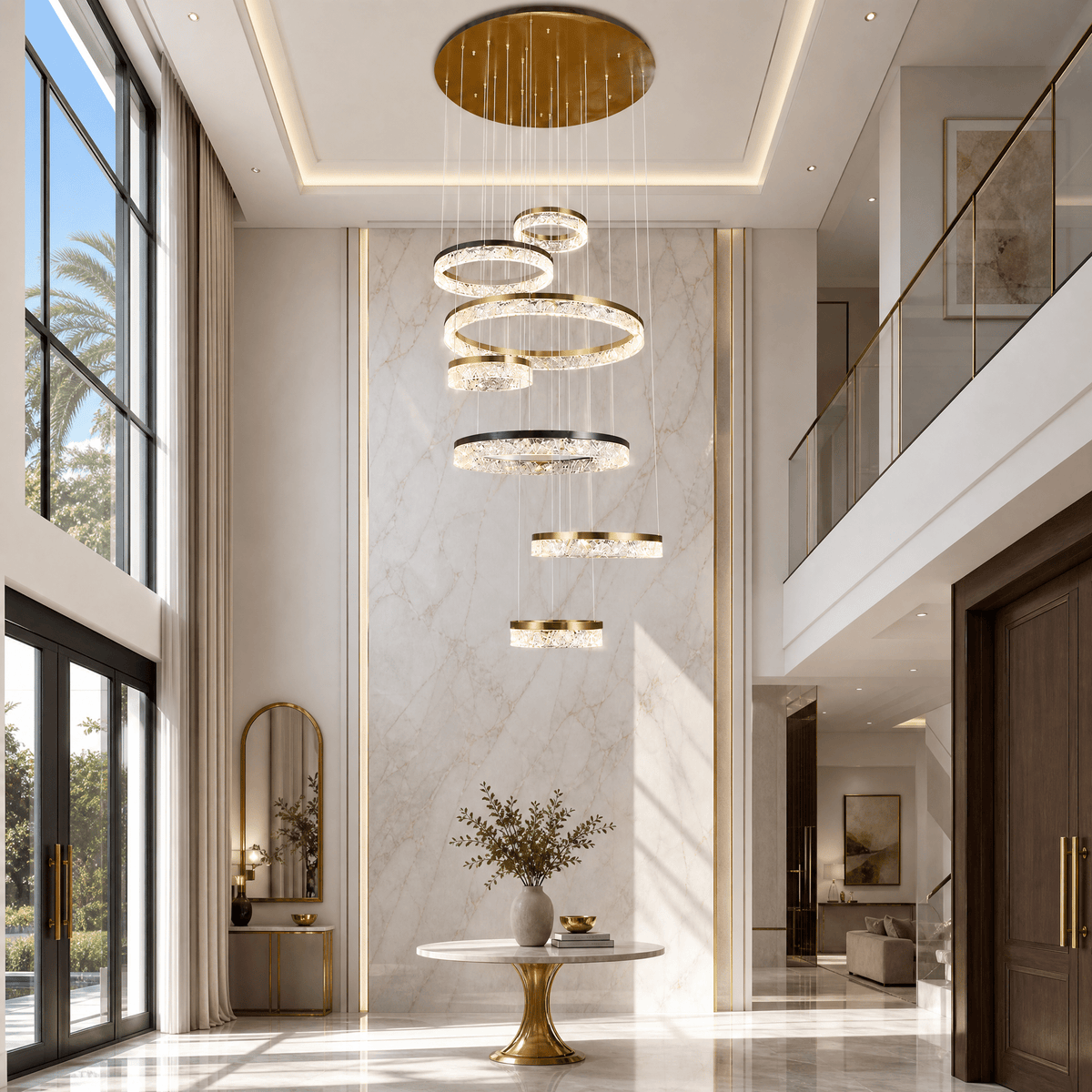 Guilin Landscape Modern Sculptural Ring Chandelier - Blushlighting