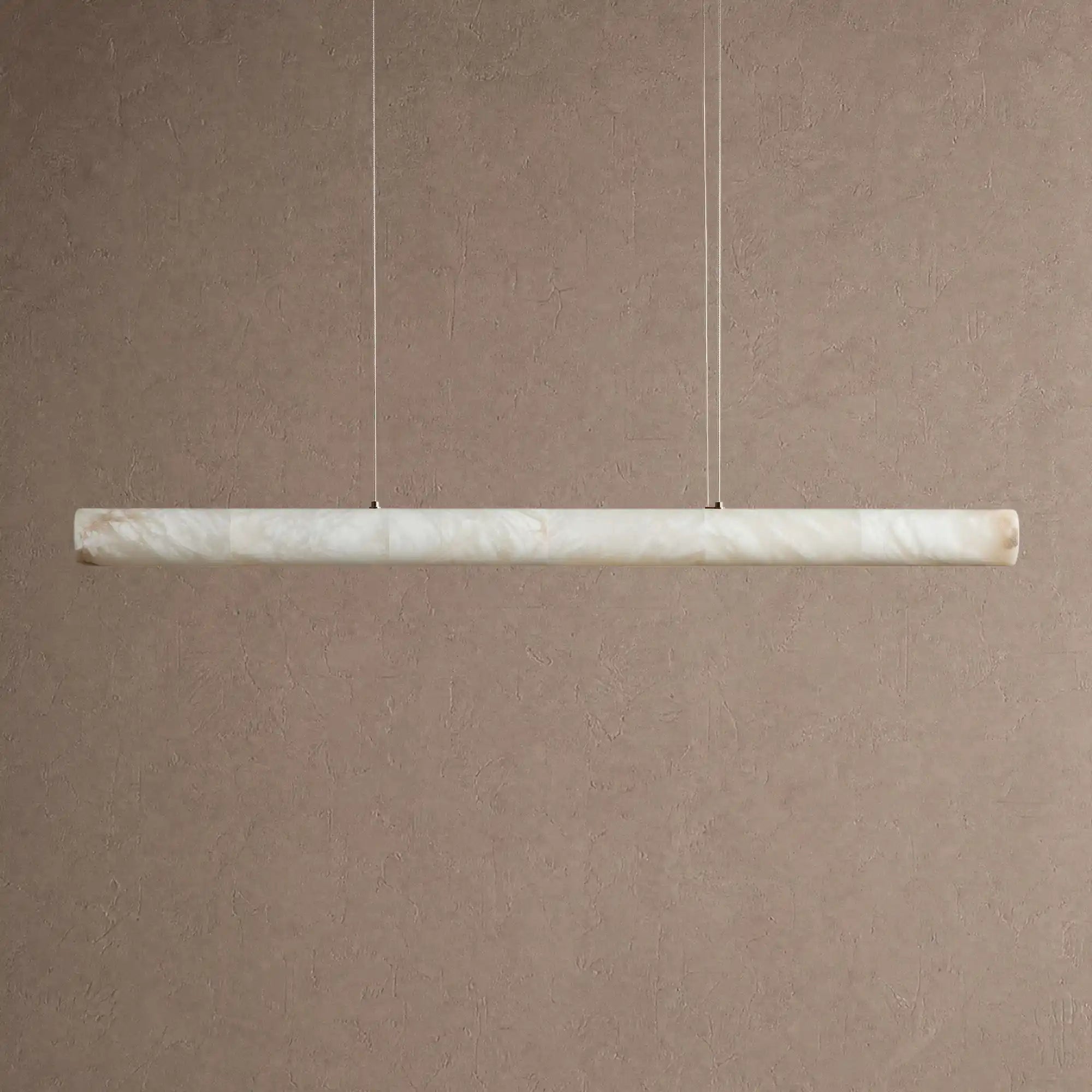 Halima Linear Chandelier in white - dining room lighting