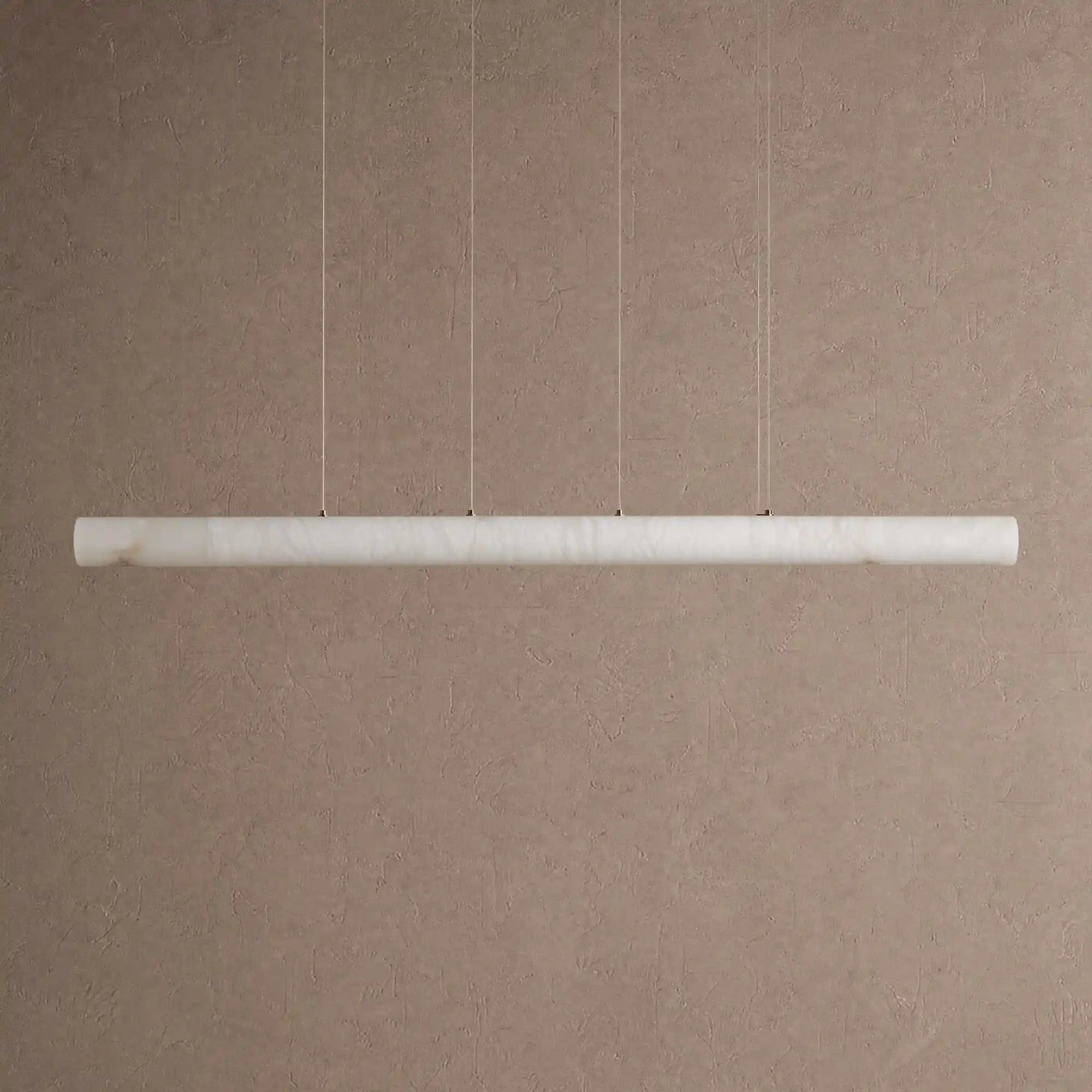 Halima Linear Chandelier in white - dining room lighting