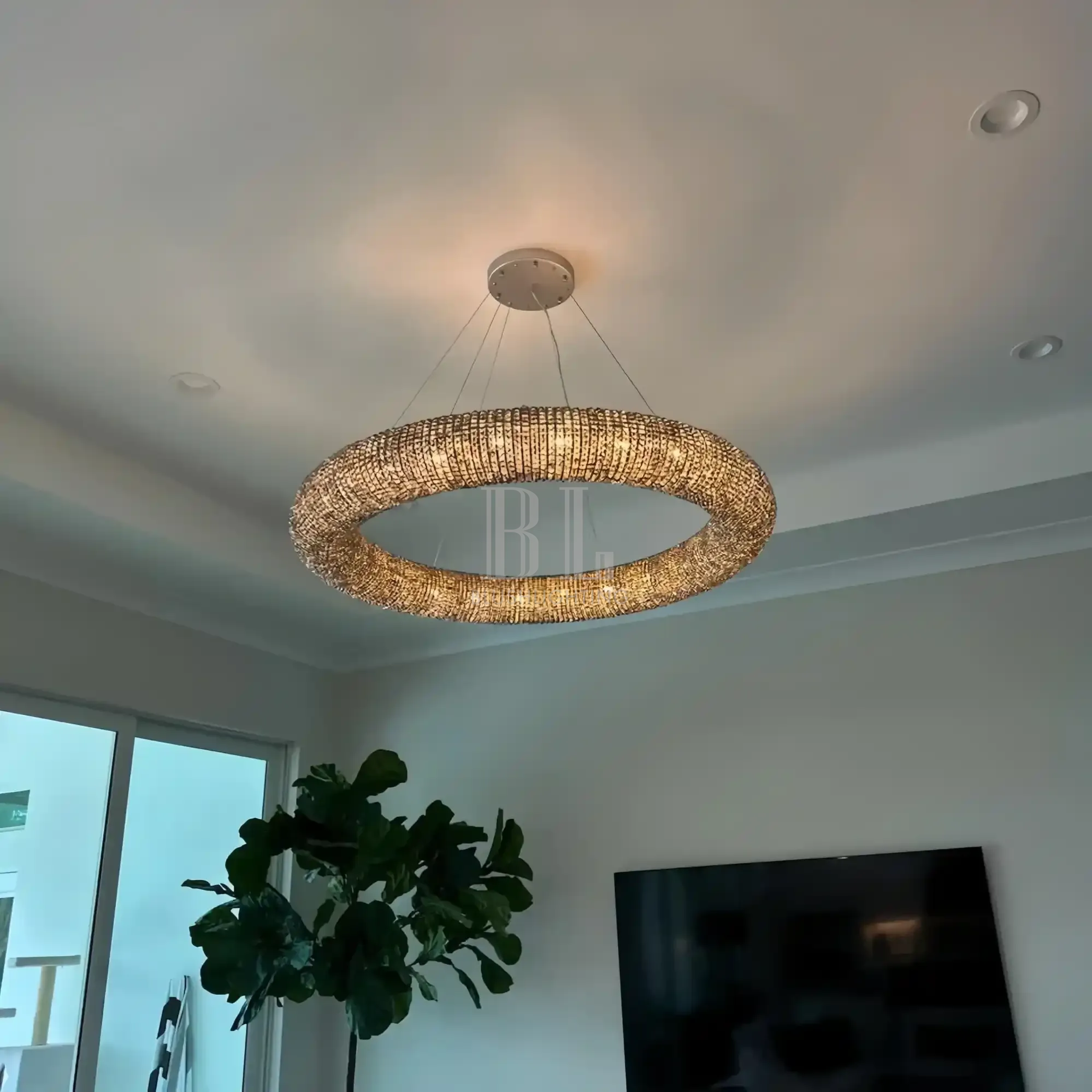 Halo Crystal Round Chandelier 32" 41" 60"-Blushlighting