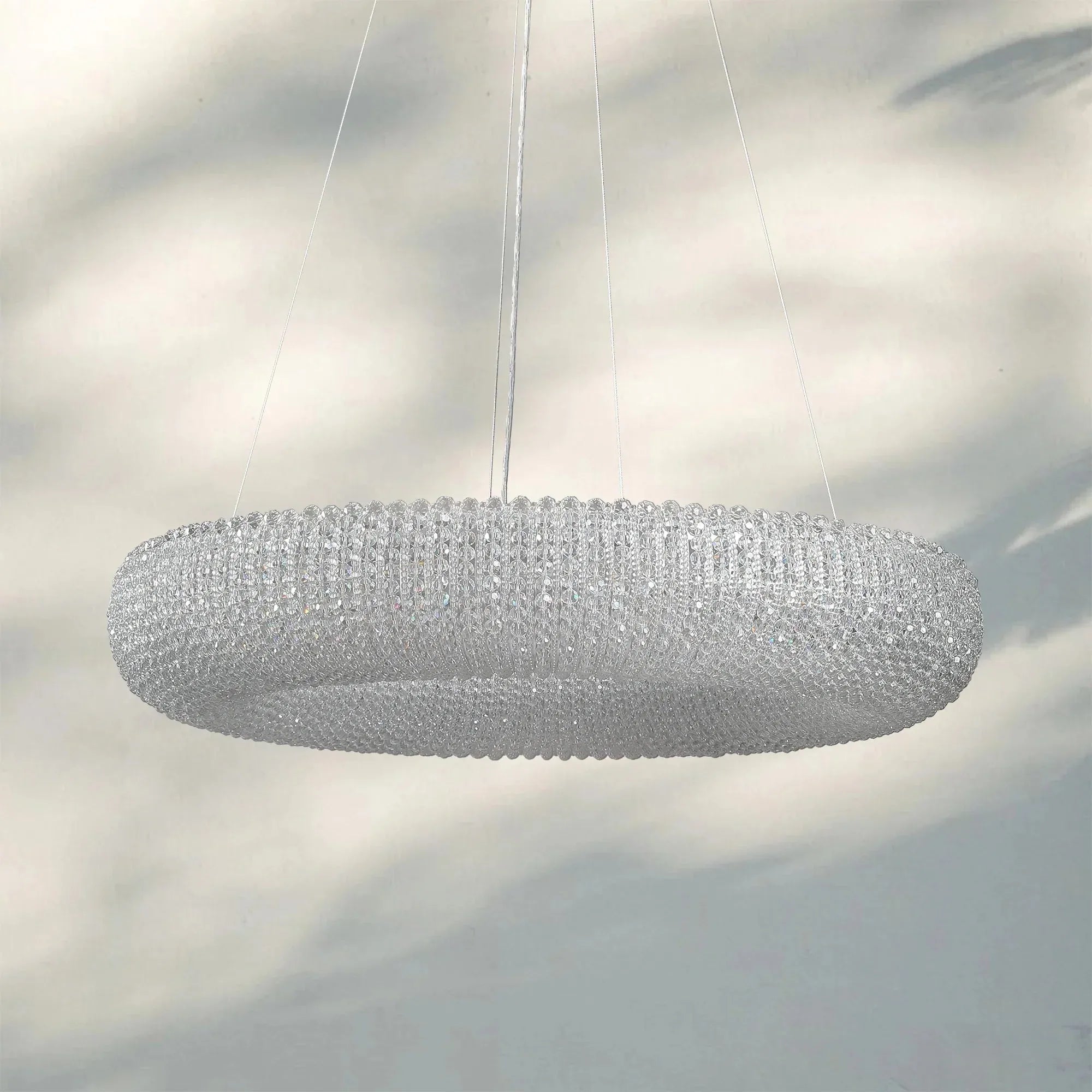 Halo Crystal Round Chandelier 32" 41" 60"-