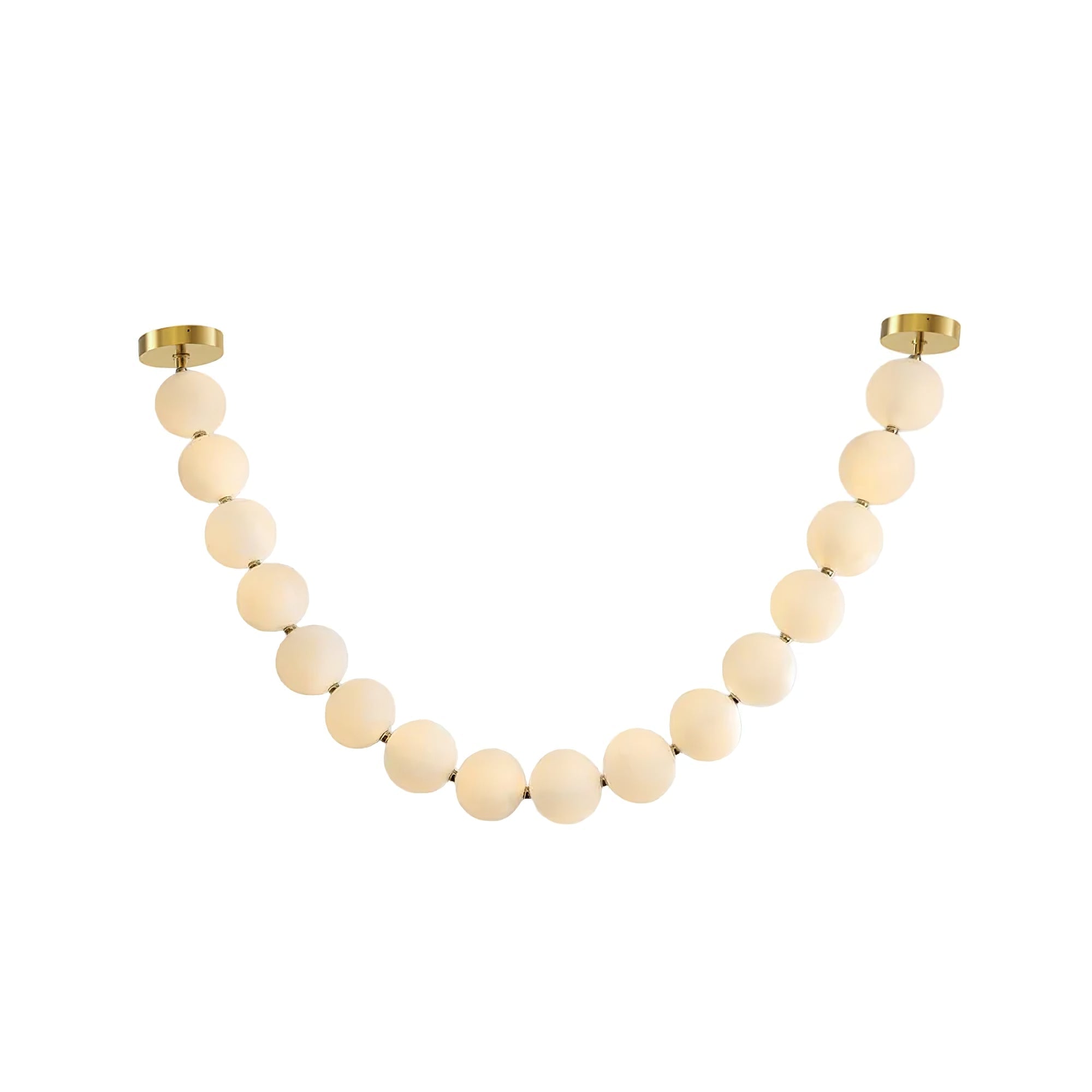 Halti Necklace Acrylic Chandelier - 114 Lights: Dia 31.5" x H 98.4"Gold & WhiteWarm LightBlushlighting