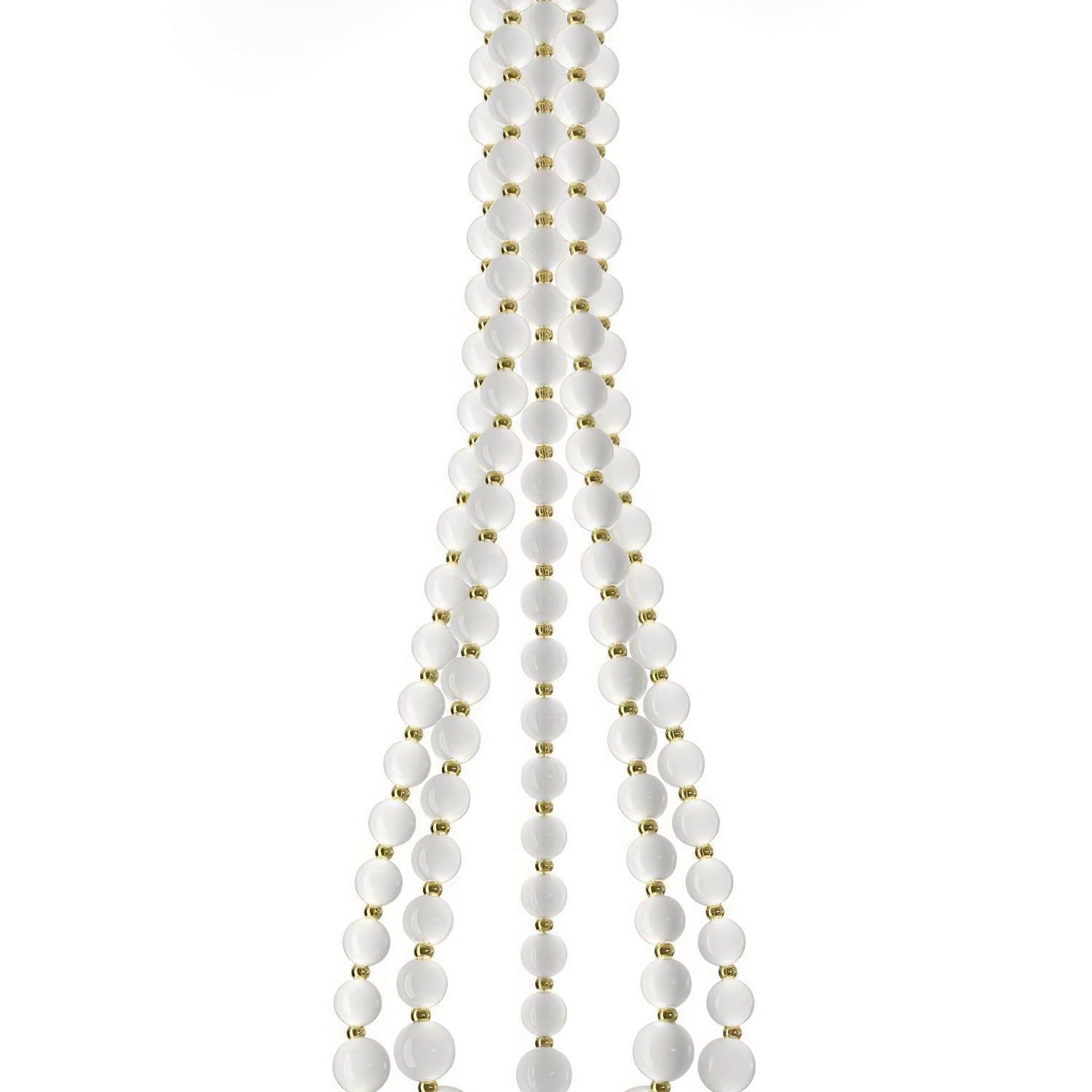 Halti Necklace Acrylic Chandelier - 120 Lights: Dia 39.3" xH 118.1"Gold & WhiteWarm LightBlushlighting