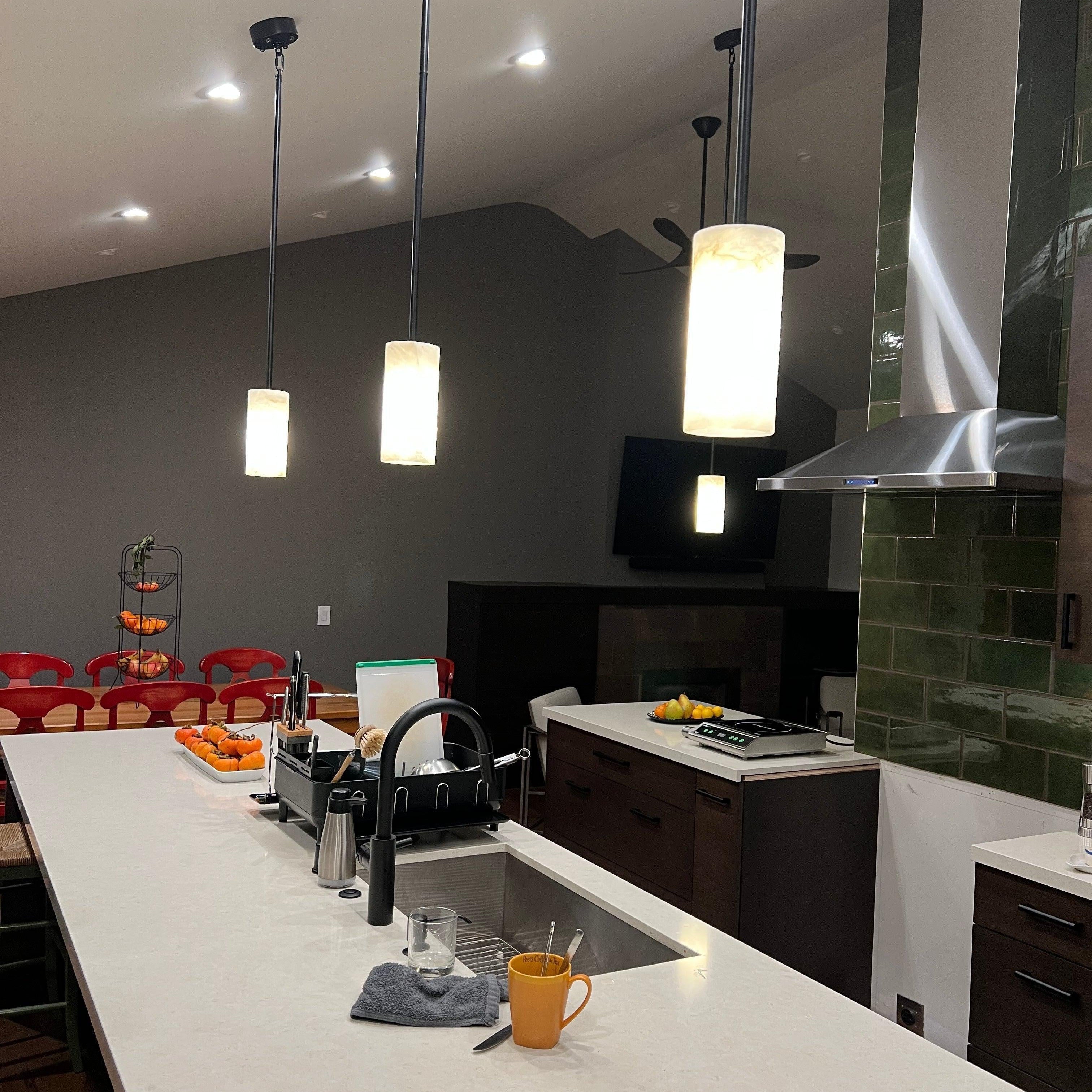 Hand Carved Alabaster Pendent