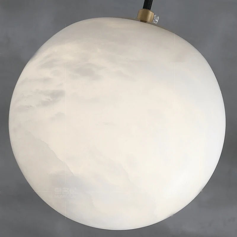 Hansa Alabaster Ball Pendant Light, Island Mini Pendant Light - 6"DBlushlighting