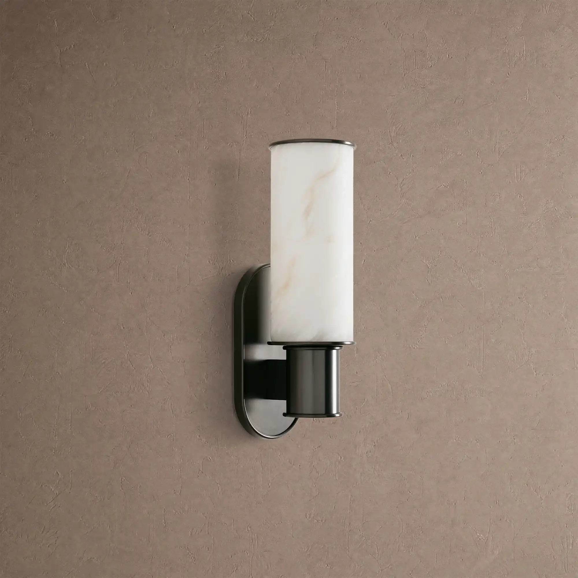 Harline Alabaster Wall Sconce - BlackBlushlighting