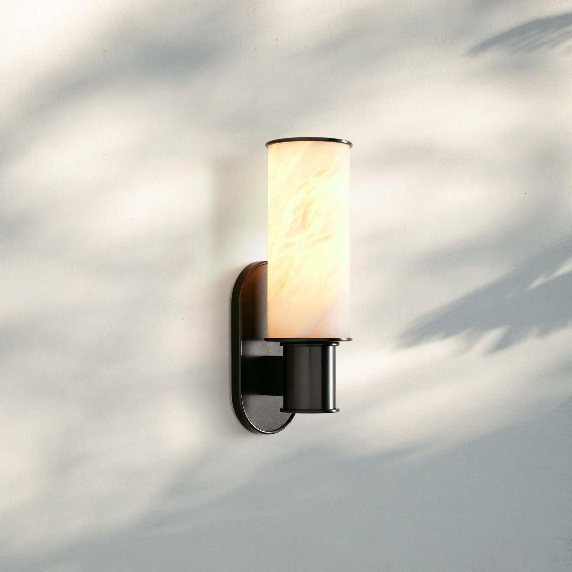 Harline Alabaster Wall Sconce - BronzeBlushlighting
