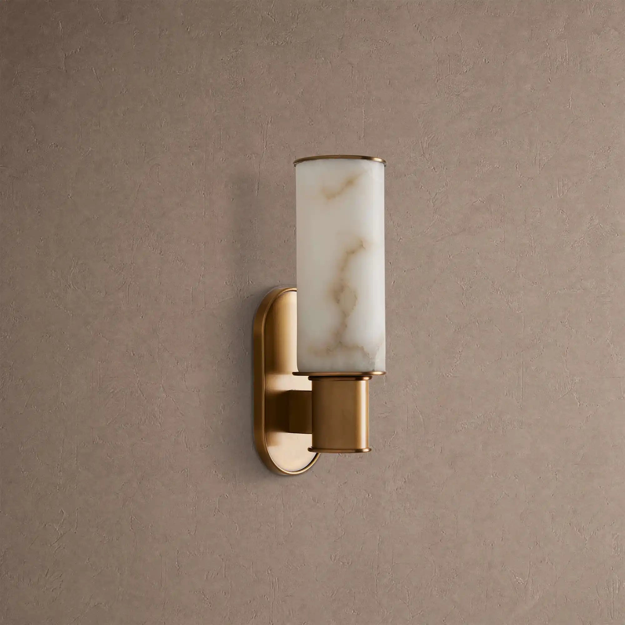 Harline Alabaster Wall Sconce - BrassBlushlighting