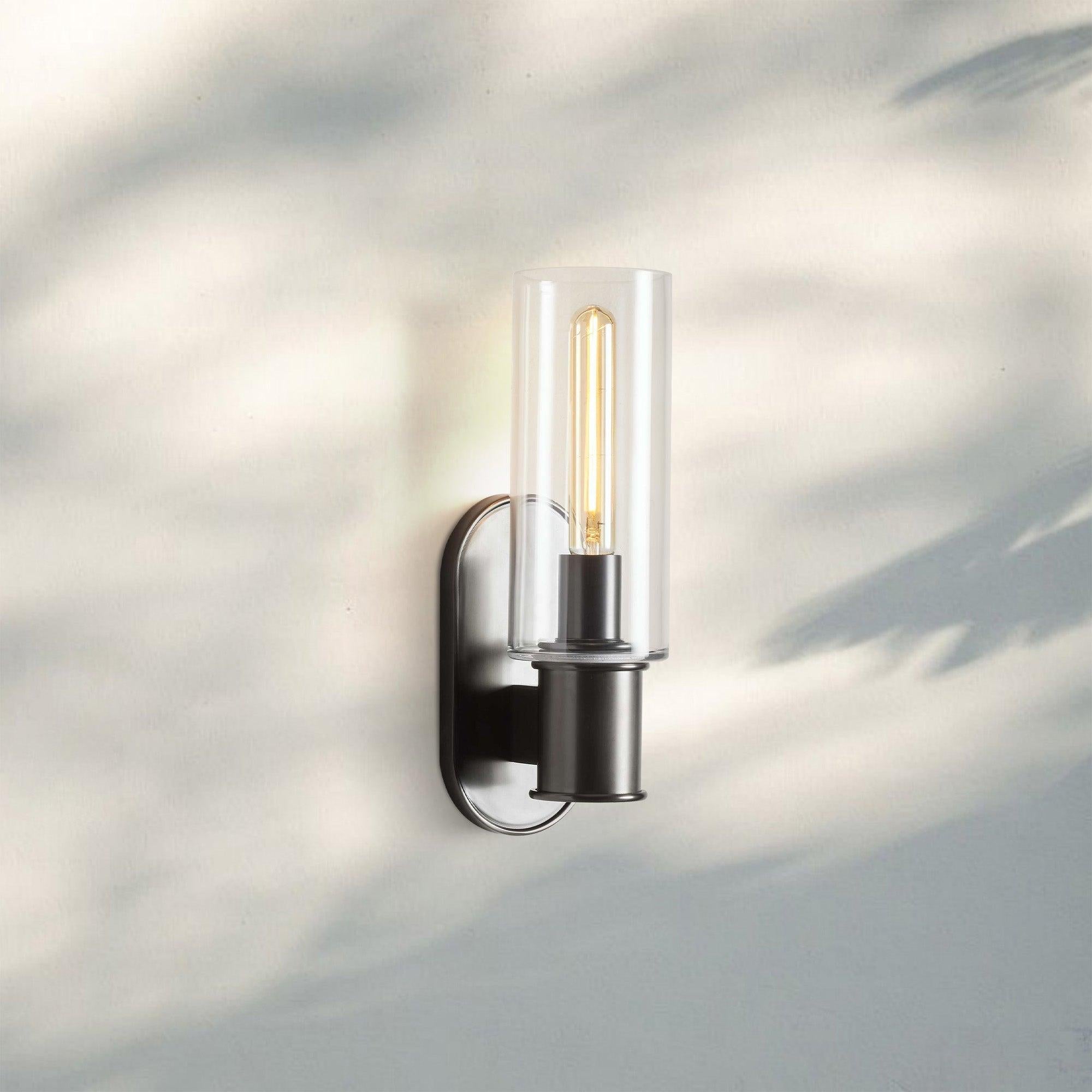 Harline Clear Glass Wall Sconce - BronzeBlushlighting