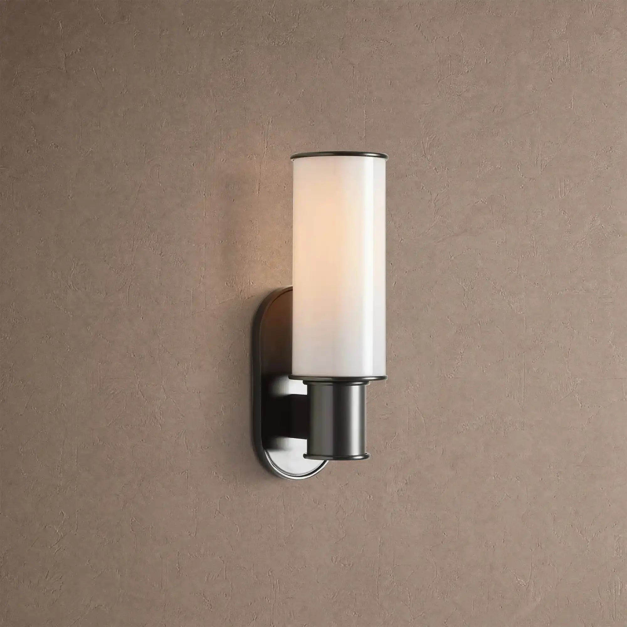 Harline Milk Glass Wall Sconce - BlackBlushlighting