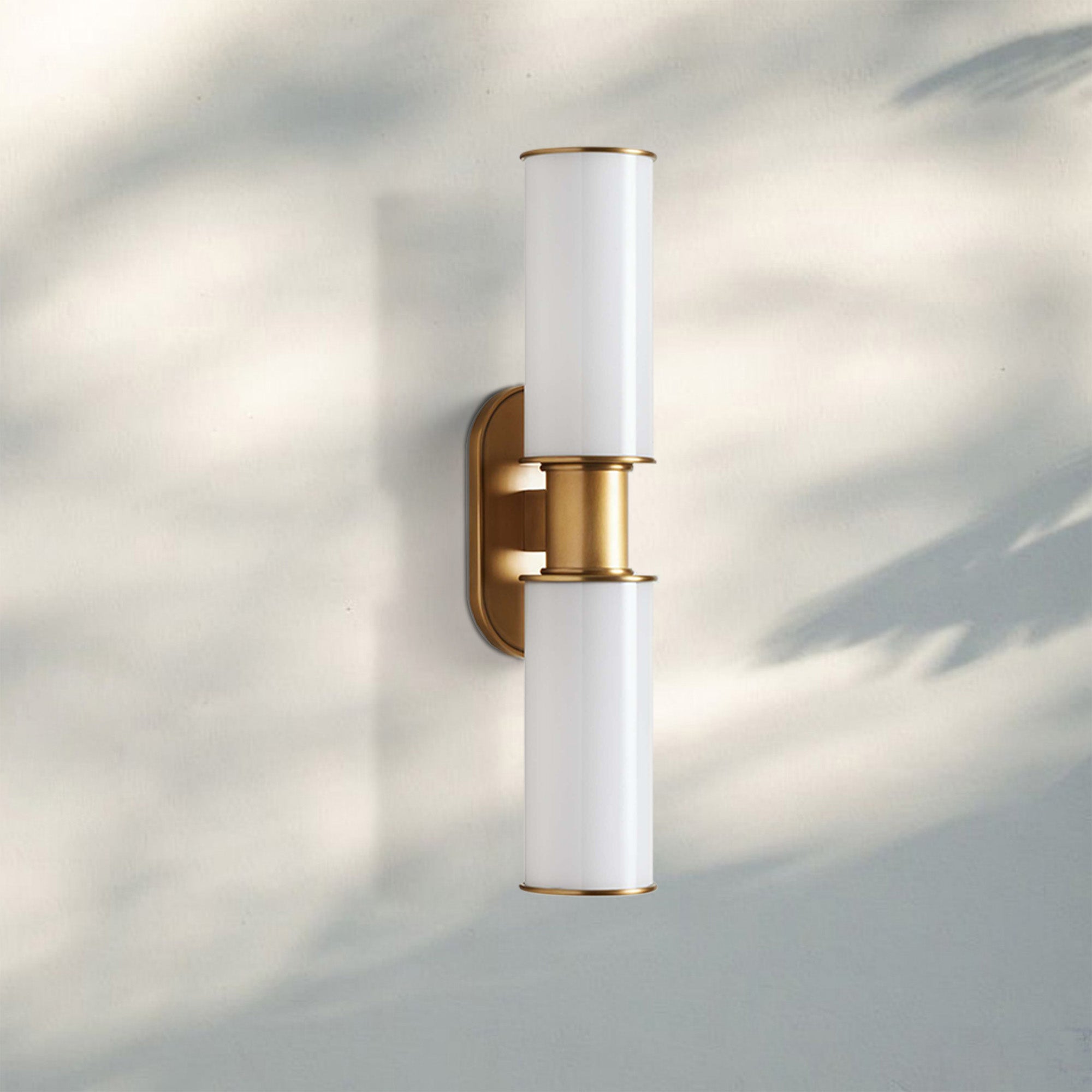Harline Modern Milk Glass 2-Light Wall Sconce-