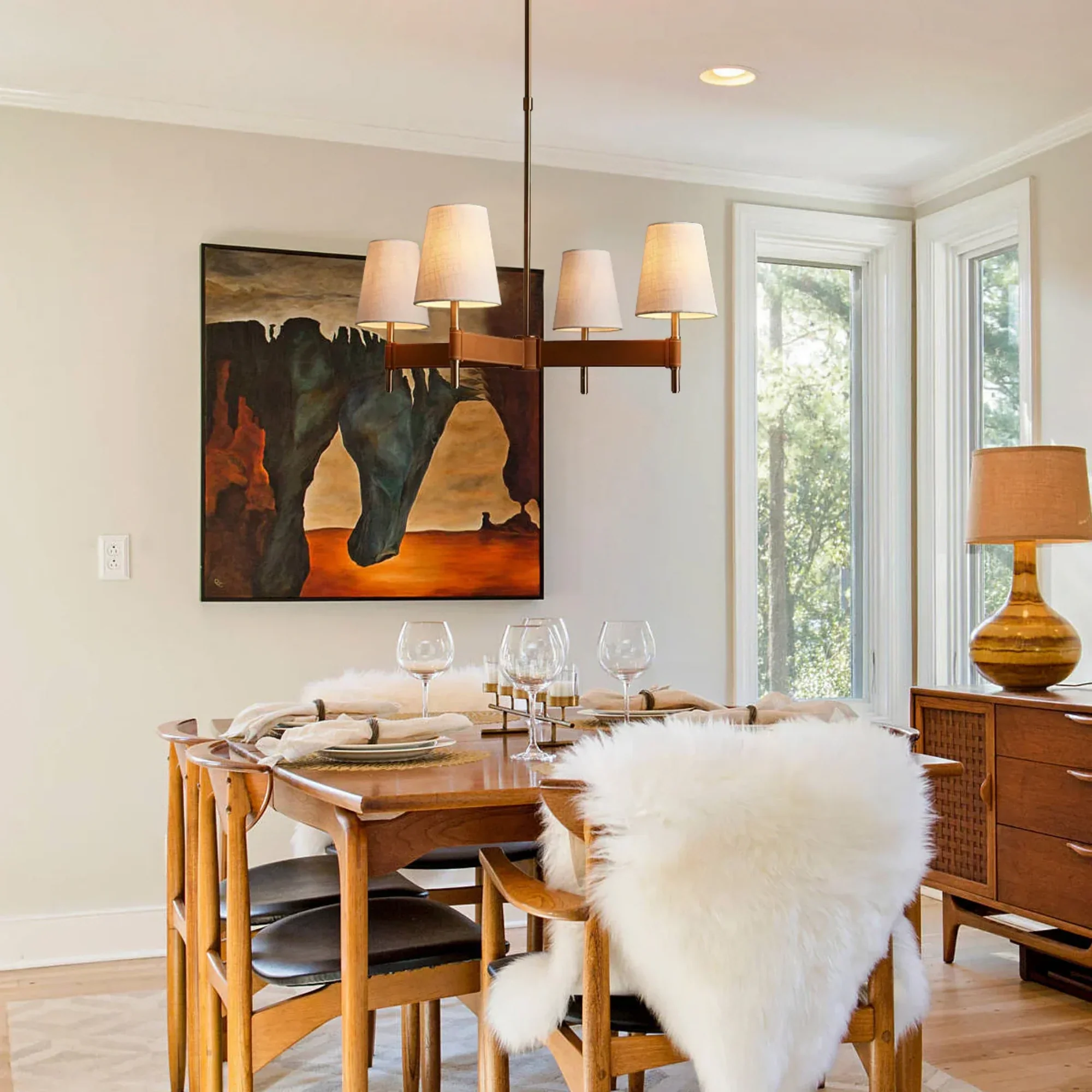 Hasting 4-Light Cross Chandelier-