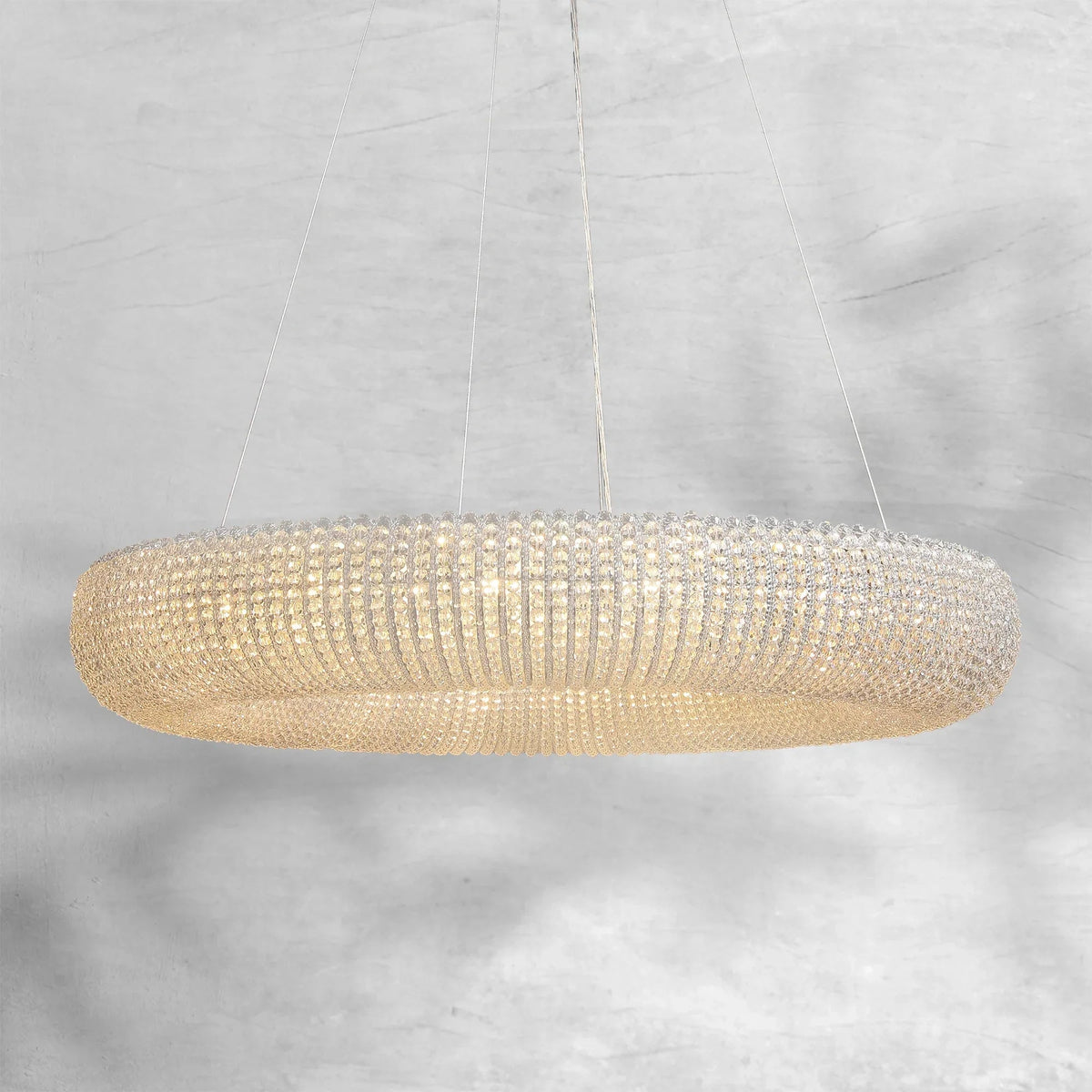 Haze Crystal Round LED Chandelier - Clear59''Blushlighting