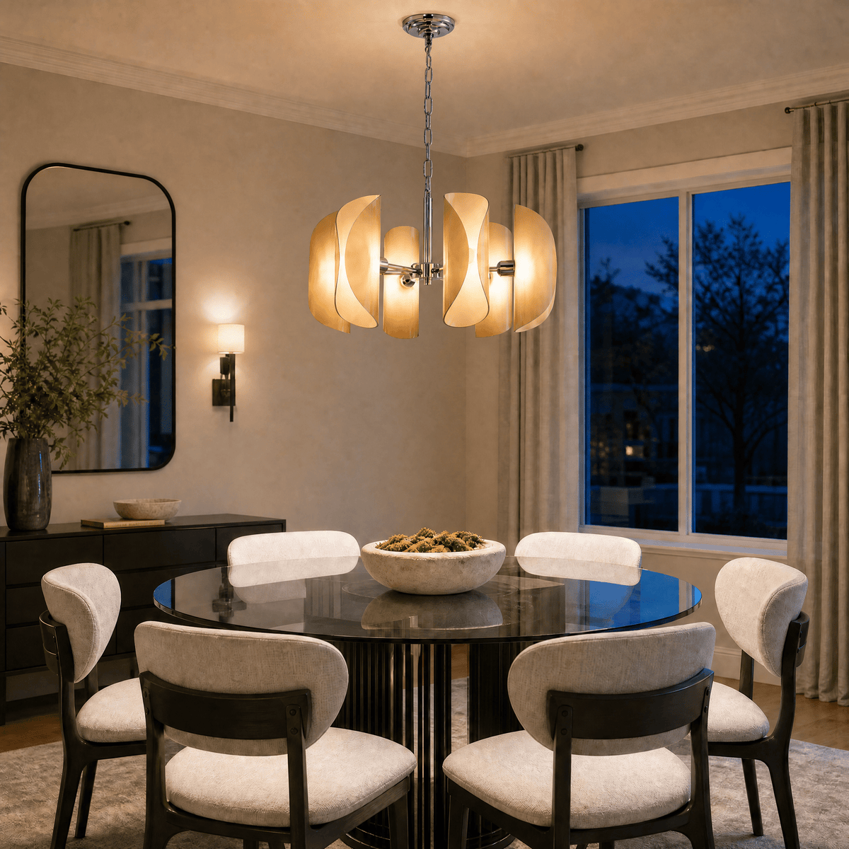 Helena Modern Chrome Glass Pendant Light - OrangeBlushlighting