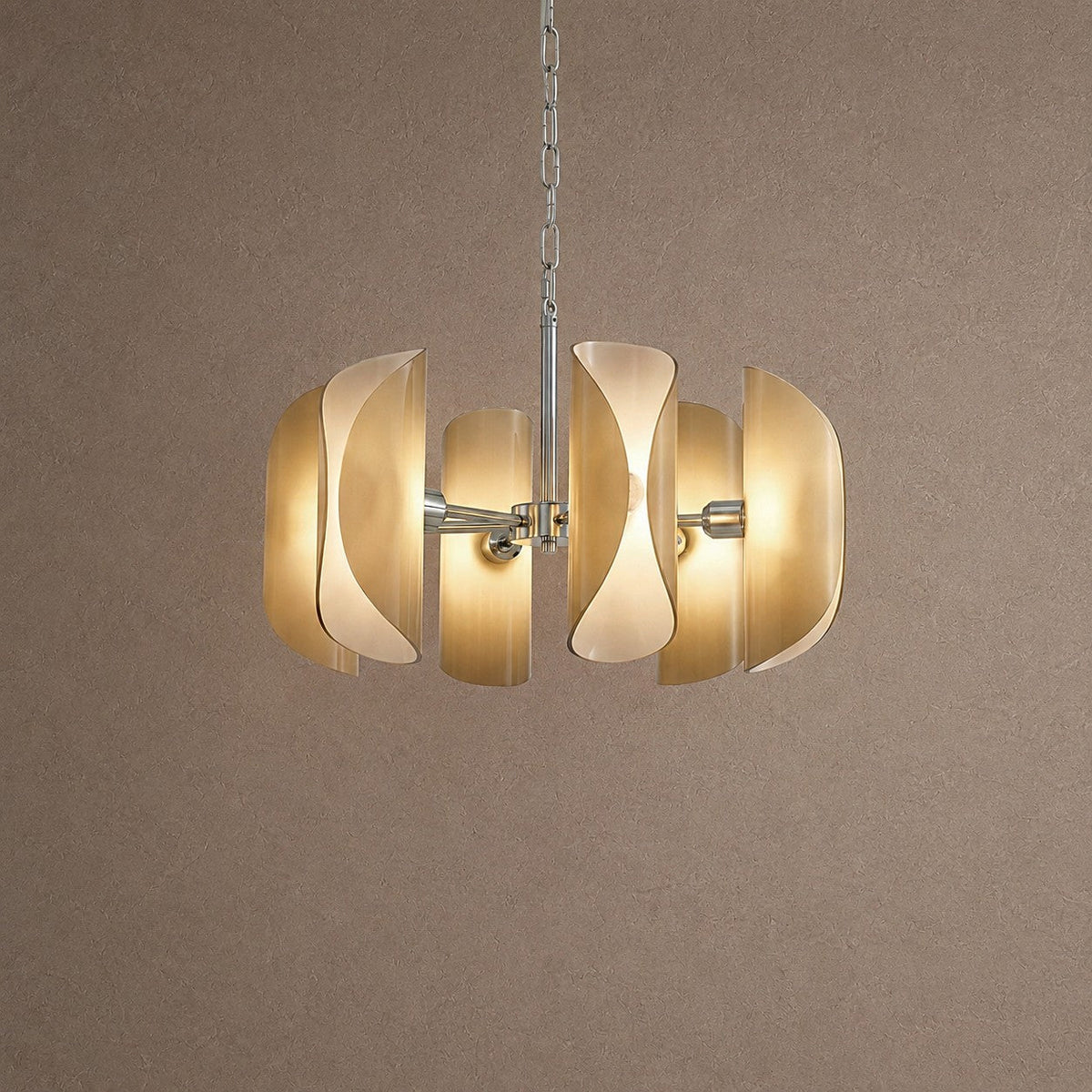 Helena Modern Chrome Glass Pendant Light - OrangeBlushlighting