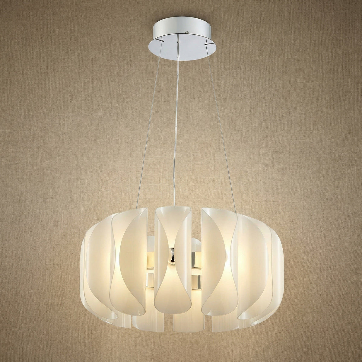 Helena Modern Glass Round Chandelier - Ø31.5" × H11.8" (Ø80 × H30 cm)Blushlighting