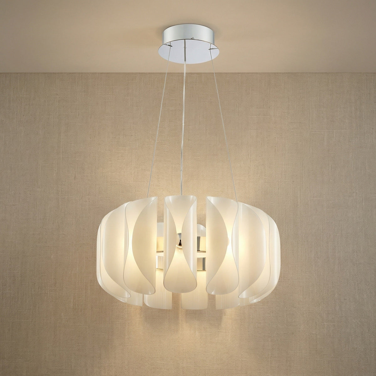 Helena Modern Glass Round Chandelier - Ø23.6" × H11.8" (Ø60 × H30 cm)Blushlighting