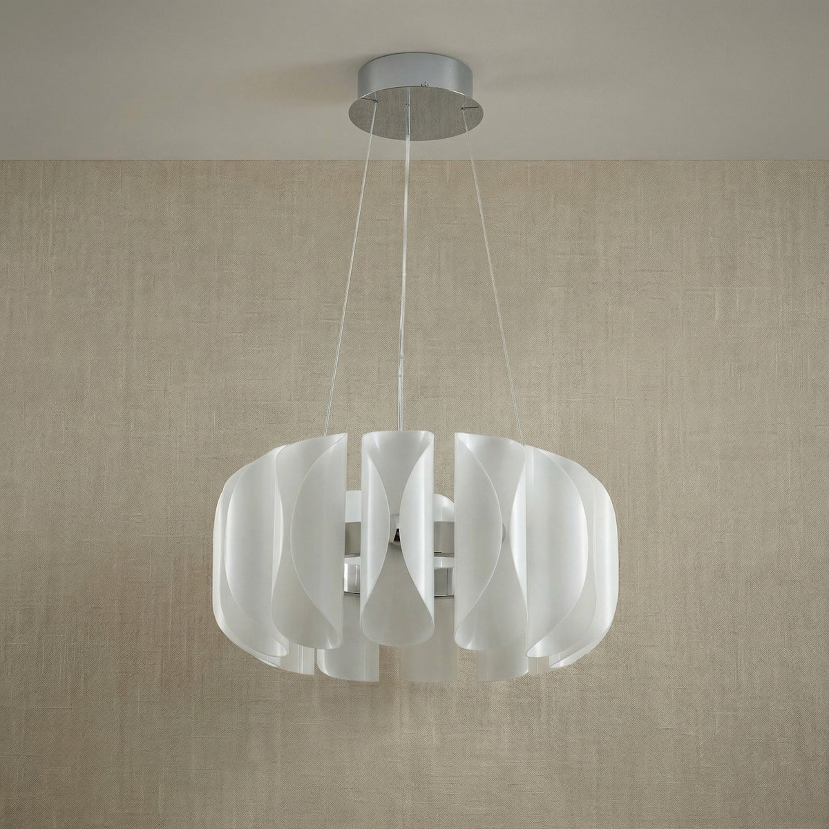 Helena Modern Glass Round Chandelier - Ø23.6" × H11.8" (Ø60 × H30 cm)Blushlighting