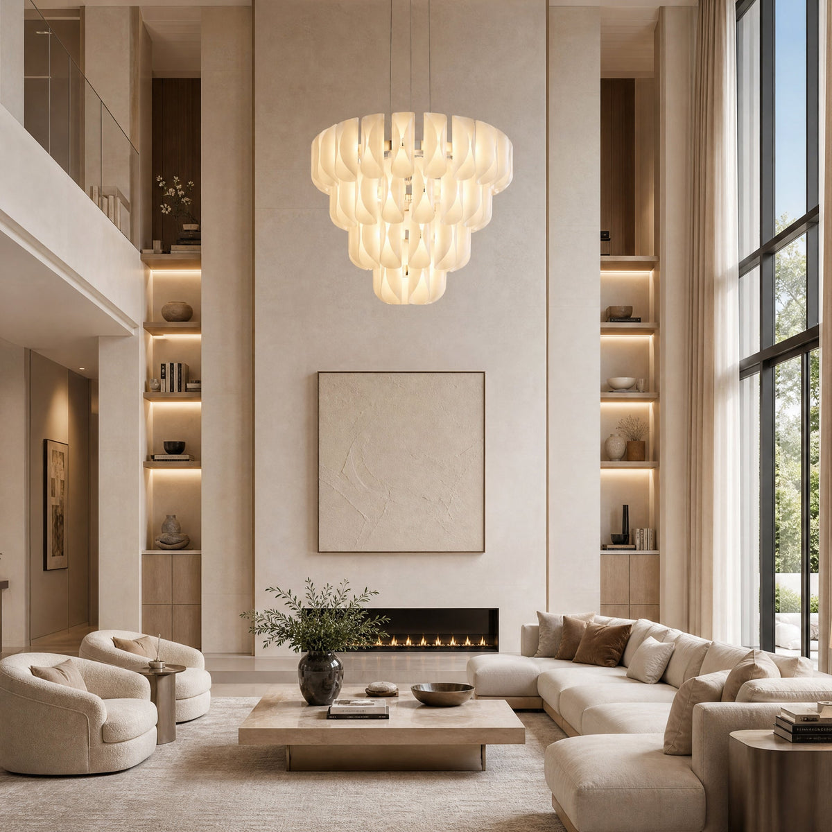 Helena Modern Tiered Glass Chandelier - Blushlighting