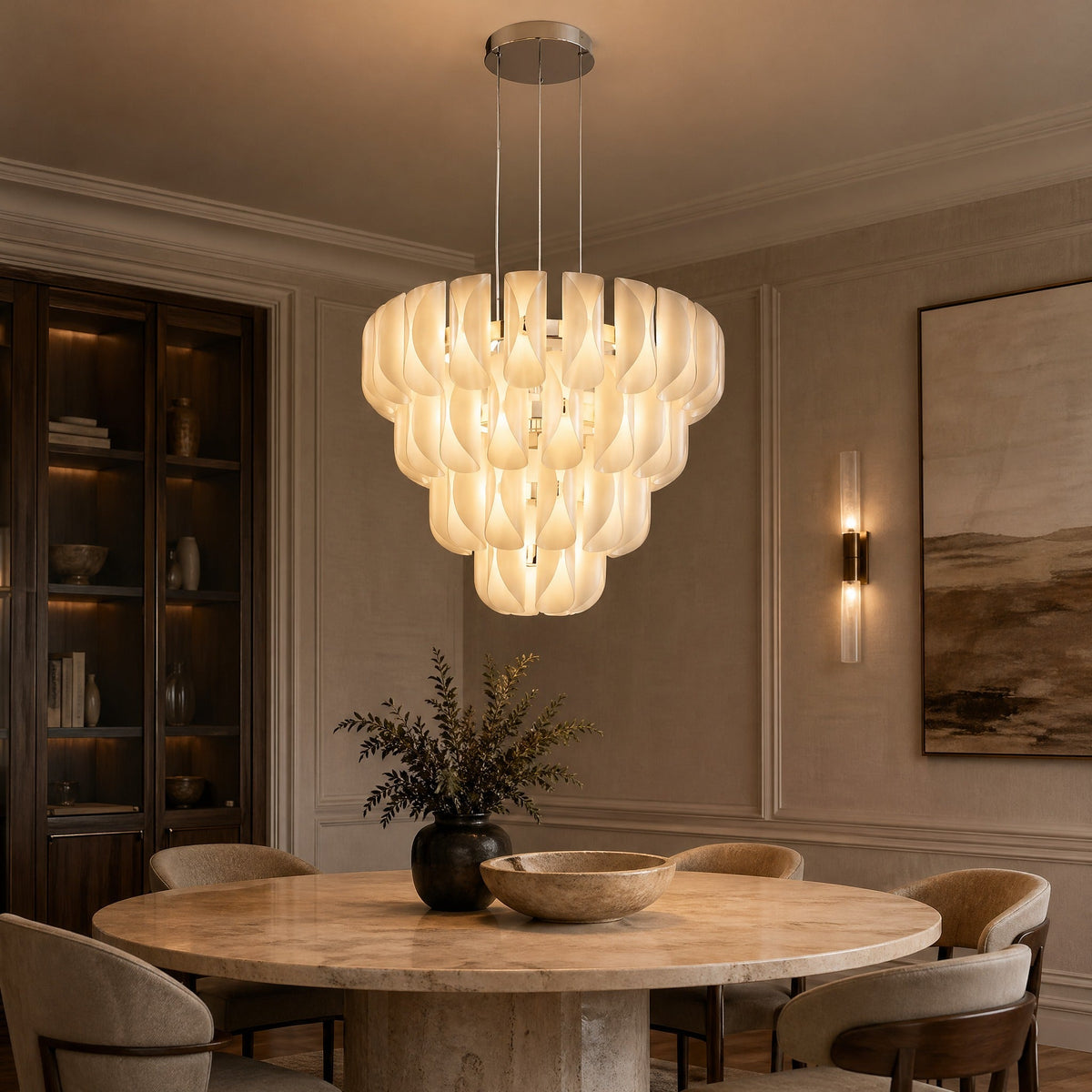 Helena Modern Tiered Glass Chandelier - Blushlighting