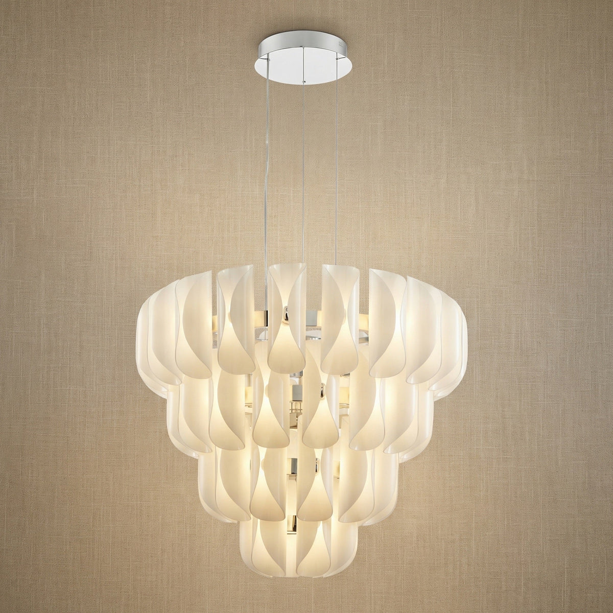 Helena Modern Tiered Glass Chandelier - Blushlighting