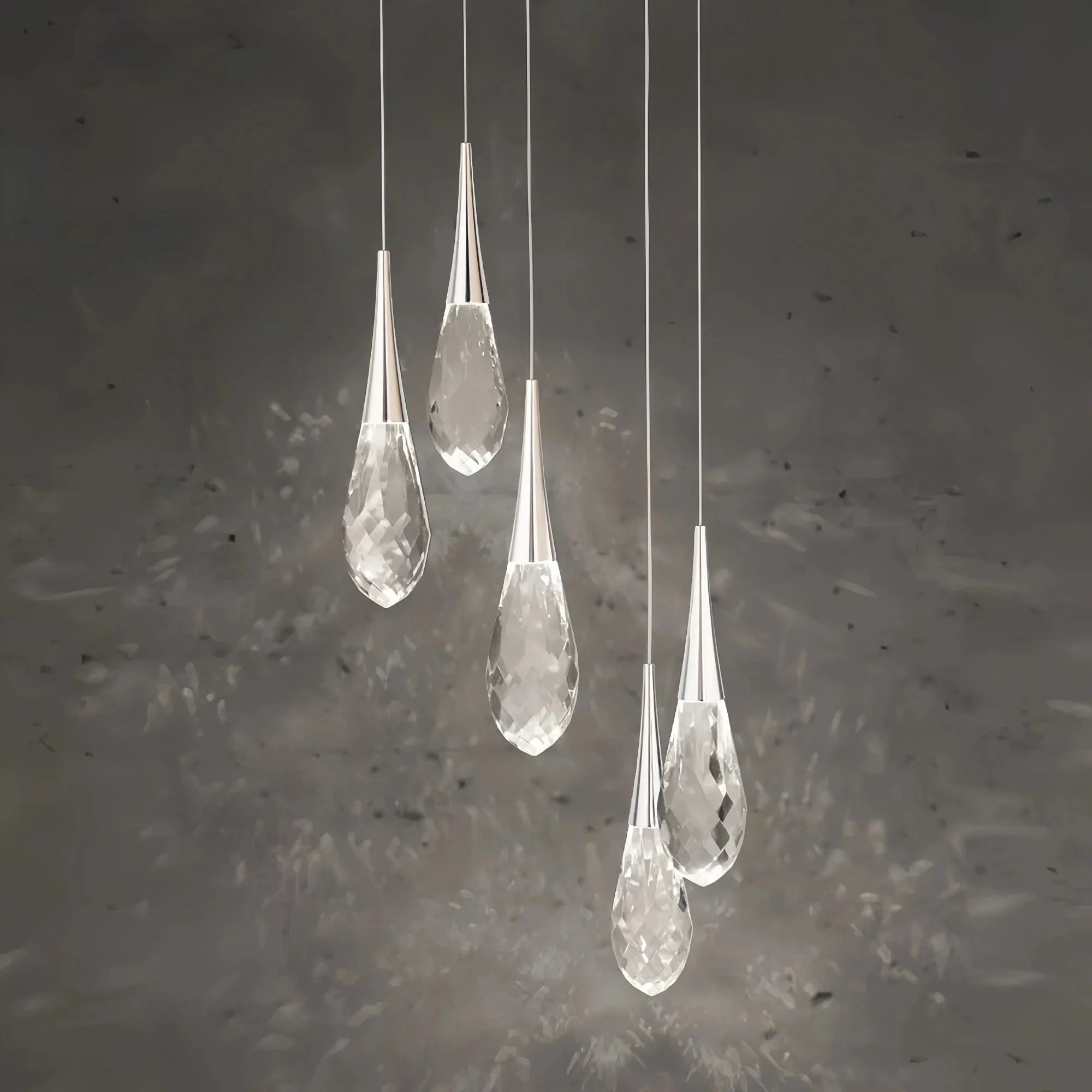 Hellebore LED Multi Light Pendant Light Round Chandelier - 15 - LightPolished NickelBlushlighting
