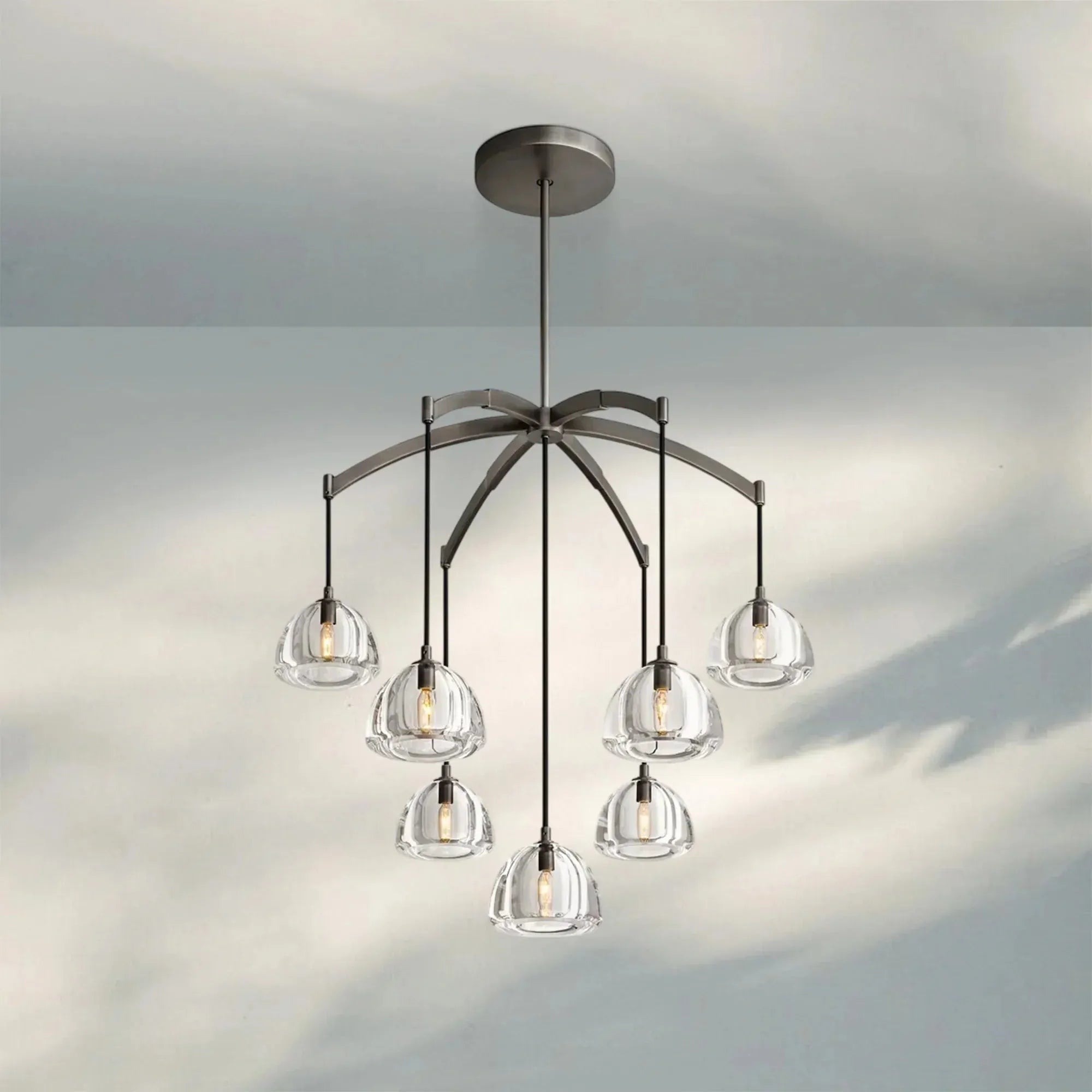 Hemisphare Crystal Round Chandelier 36'' 48'' 60''-Round 36"-Round 48"-