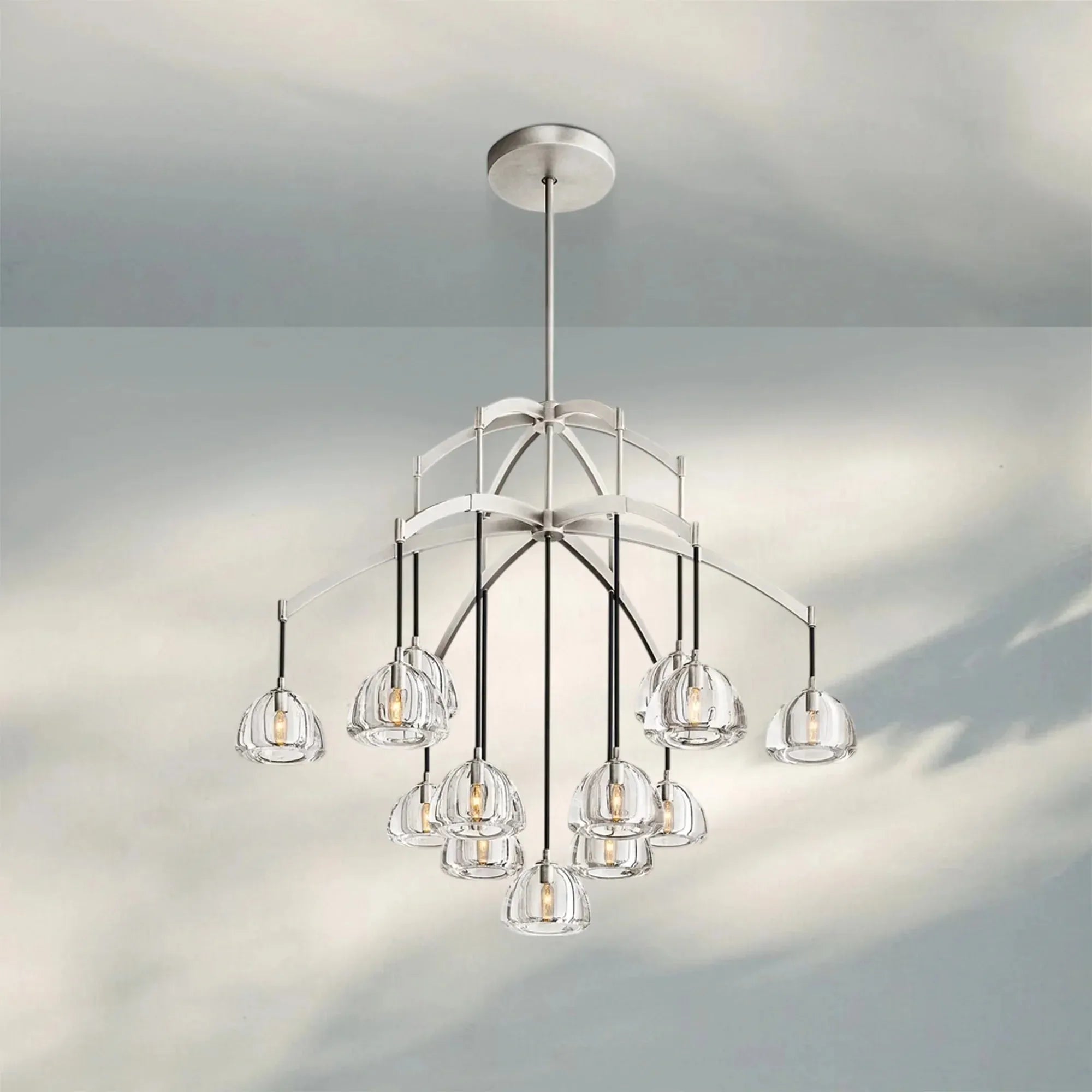 Hemisphare Crystal Round Chandelier 36'' 48'' 60''-Round 48"-Round 60"-