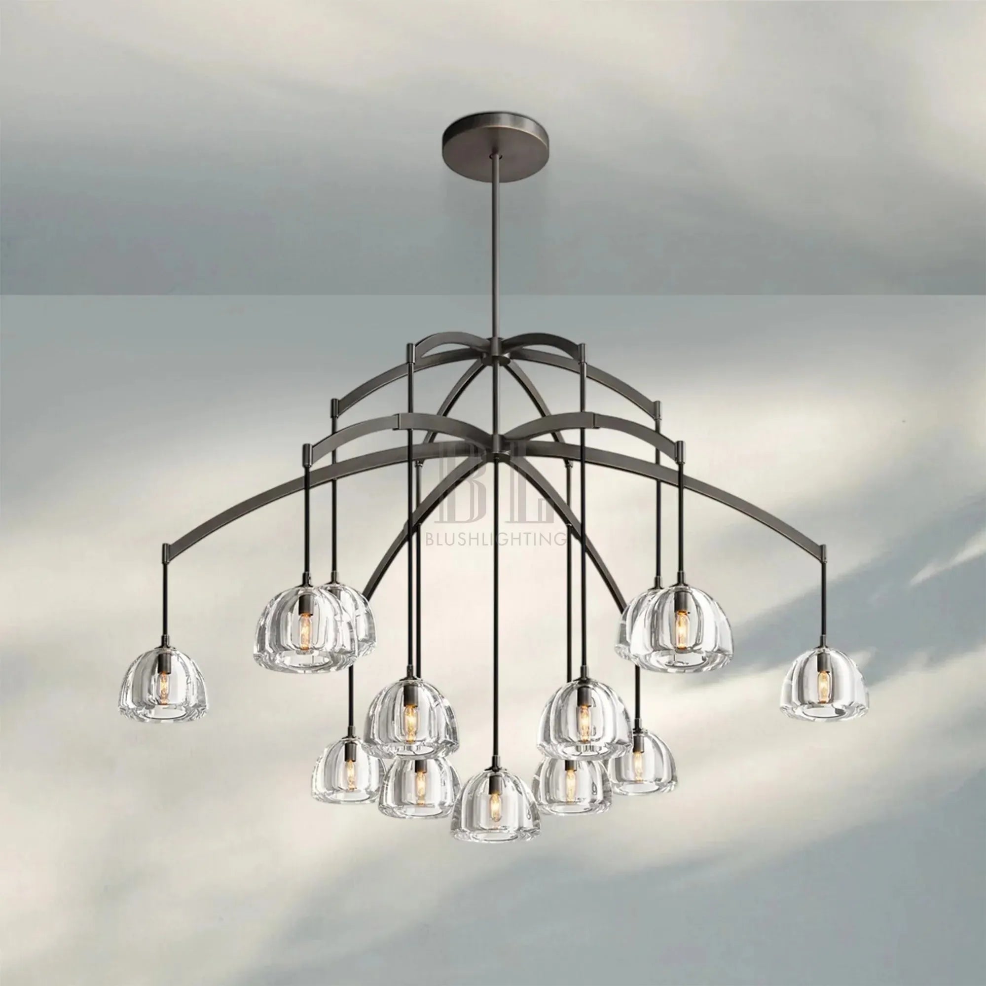 Hemisphare Crystal Round Chandelier 36'' 48'' 60''-Round 60"-Round 48"-