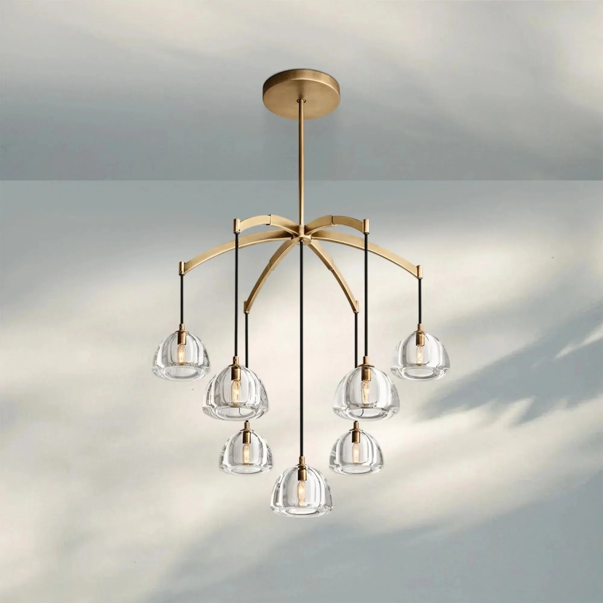 Hemisphare Crystal Round Chandelier 36'' 48'' 60''-Round 36"-Round 36"-