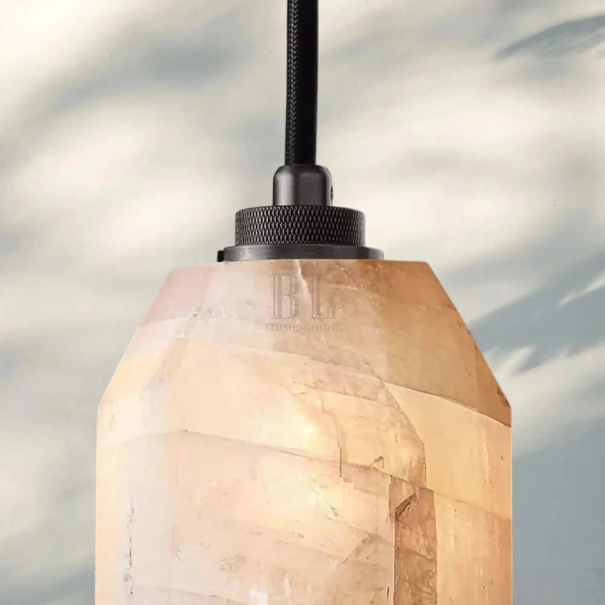 Herlow Calcite Pendant Light-Blushlighting