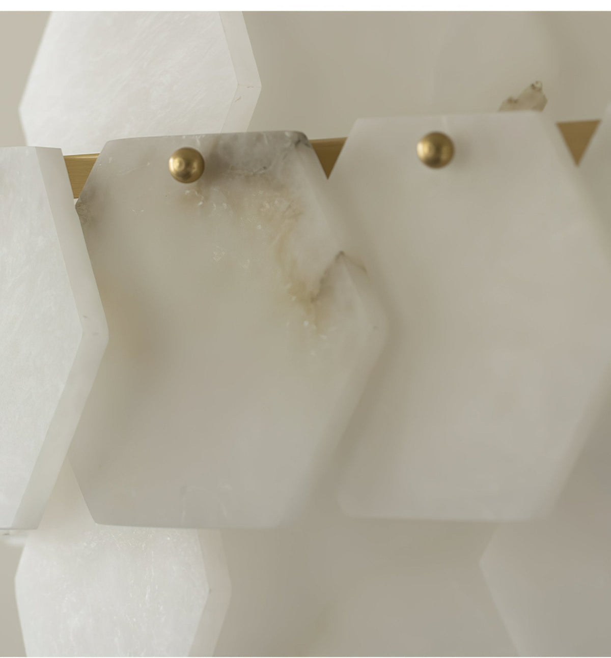 Hexa Cloud Alabaster Pendant Light - ∅ 23.6″ x H 17.7″Gold & WhiteBlushlighting