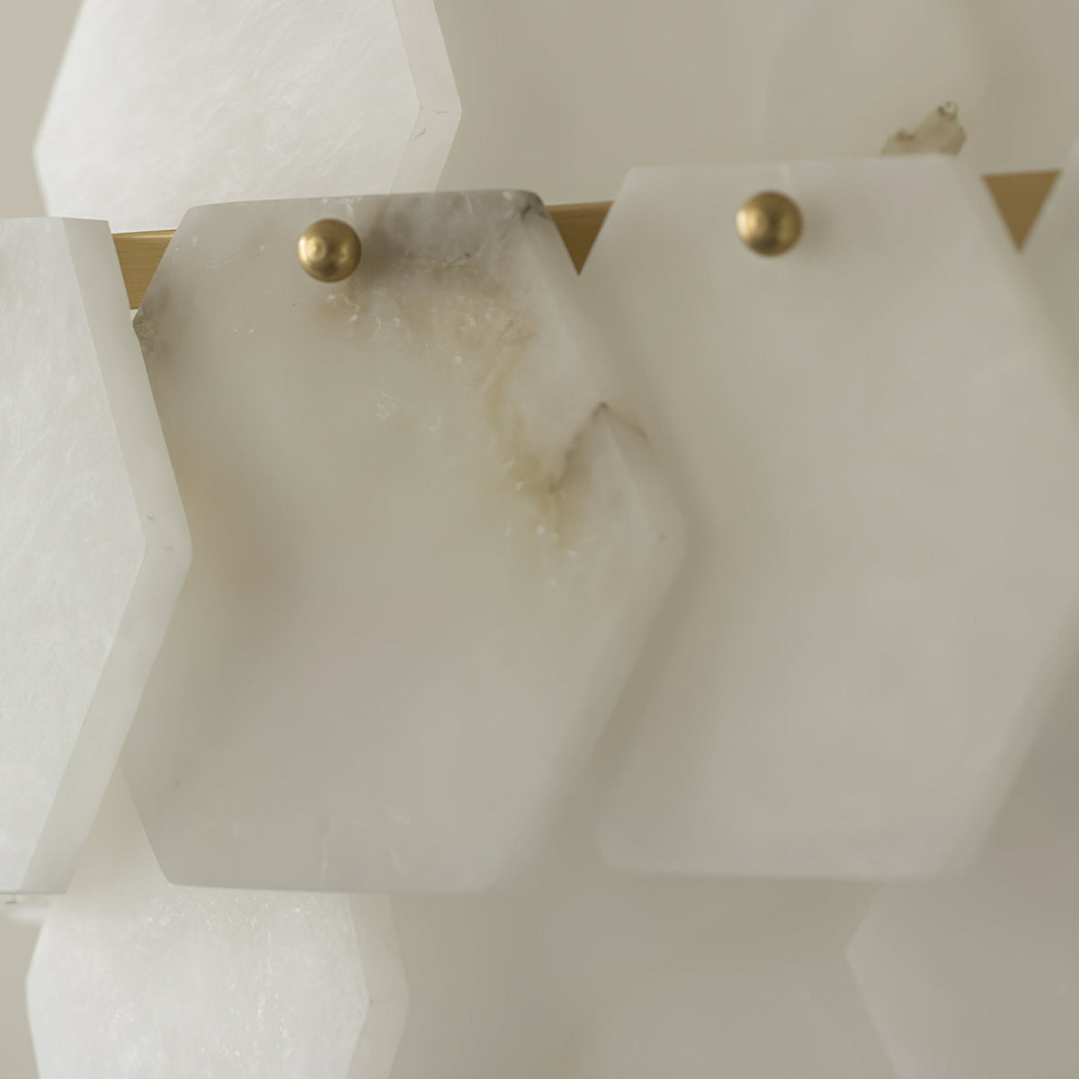 Hexa Cloud Gold & White Alabaster Pendant Light– 23.6" Diameter - Blushlighting