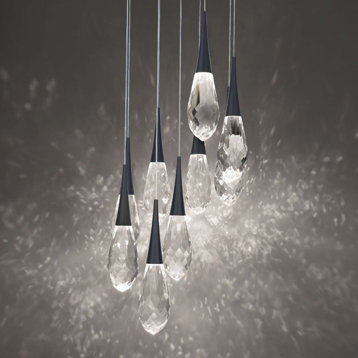 Hibiscas LED Multi Light Pendant Light - Aged Brass3-LightBlushlighting