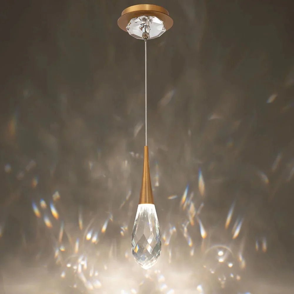 Hibiscus LED Mini Pendant Light - Aged BrassBlushlighting