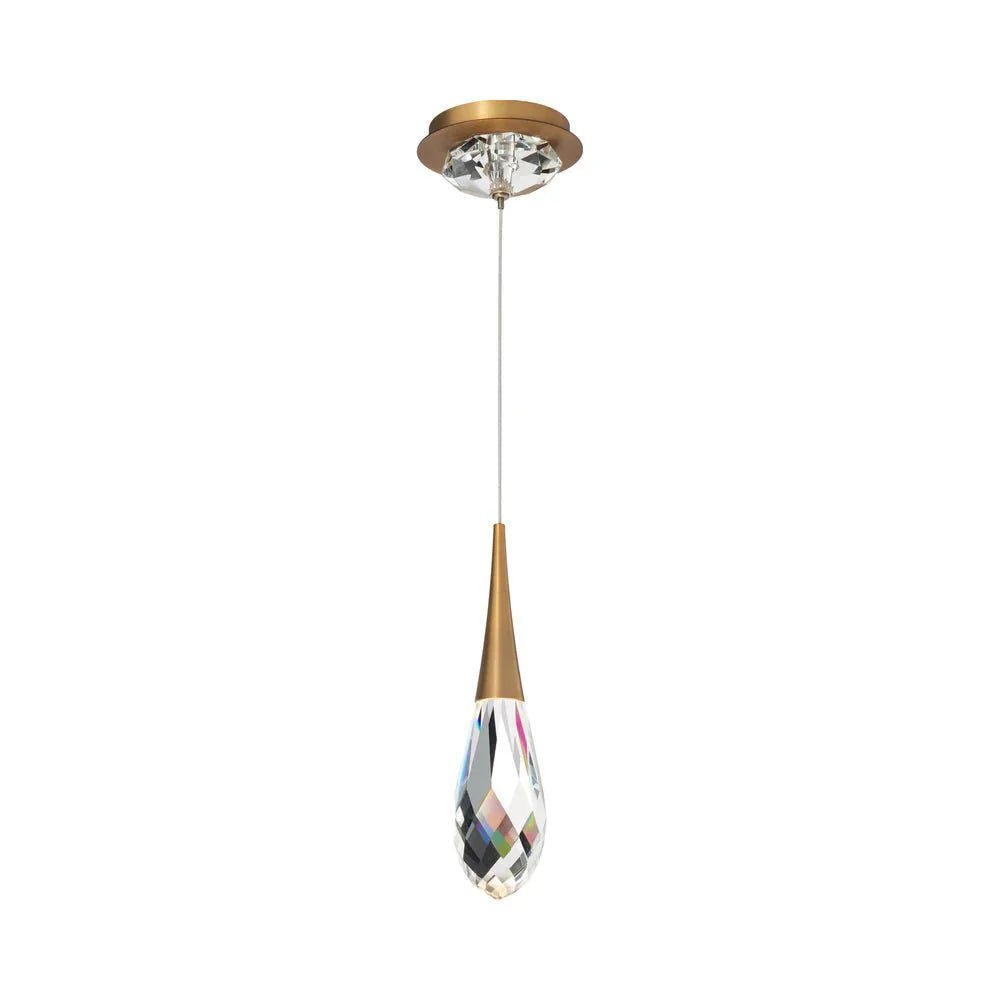 Hibiscus LED Mini Pendant Light - Aged BrassBlushlighting