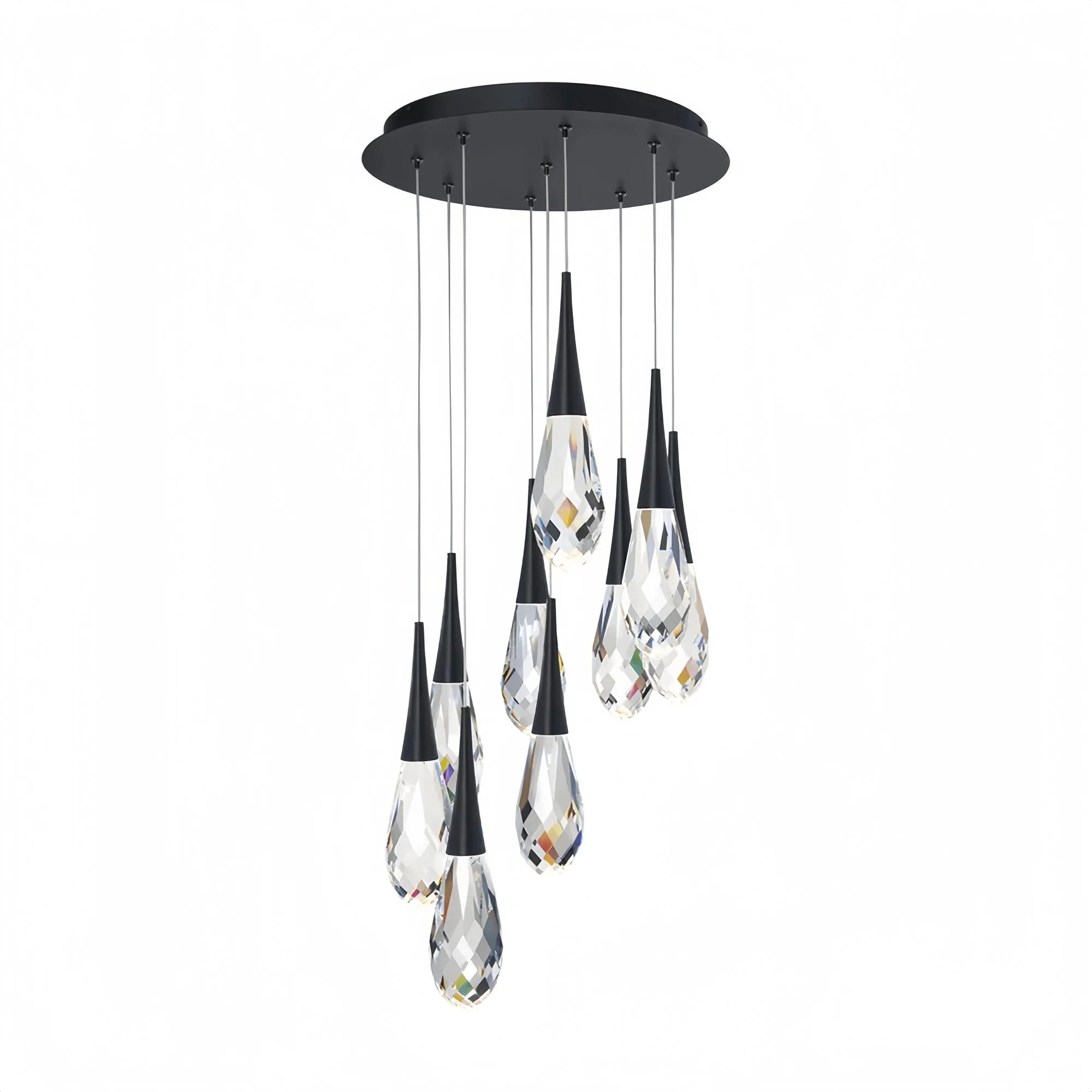 Hibiscus LED Multi Light Pendant Light Round Chandelier - Blushlighting