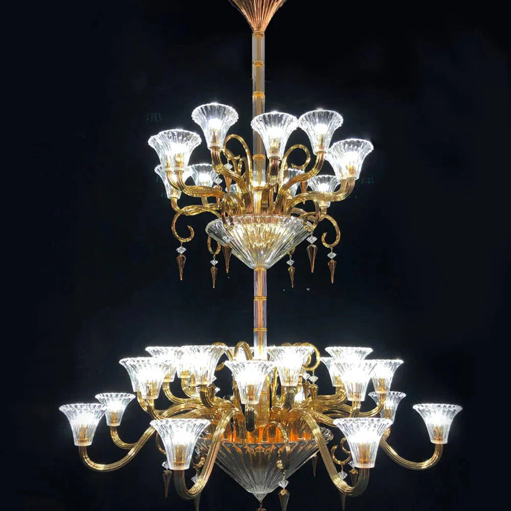 High Quality Mille Nuits Gold Chandelier Lustre Crystal Lighting - Blushlighting