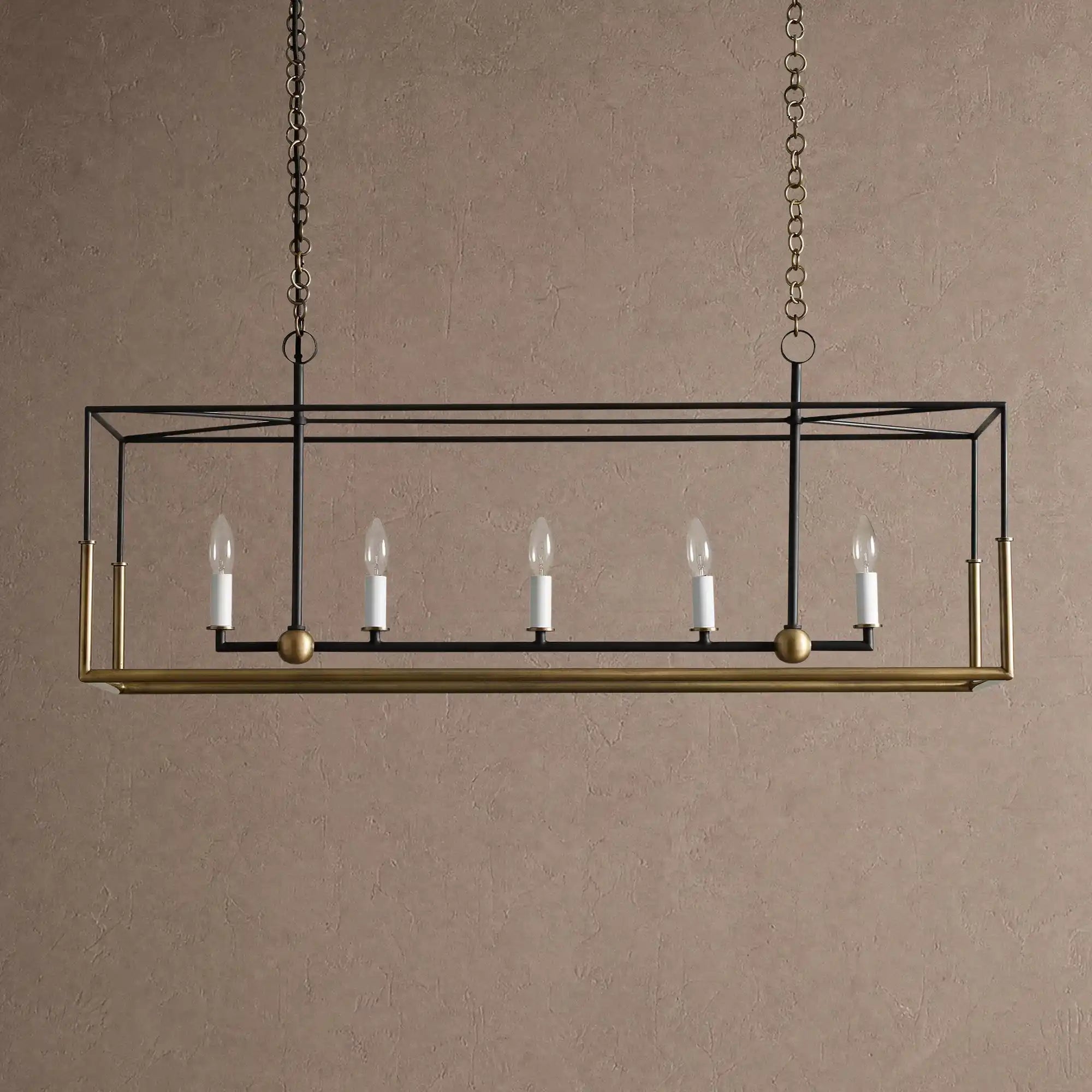 Holt 5/6 Lights Linear Chandelier - 43" 5-LightBlushlighting