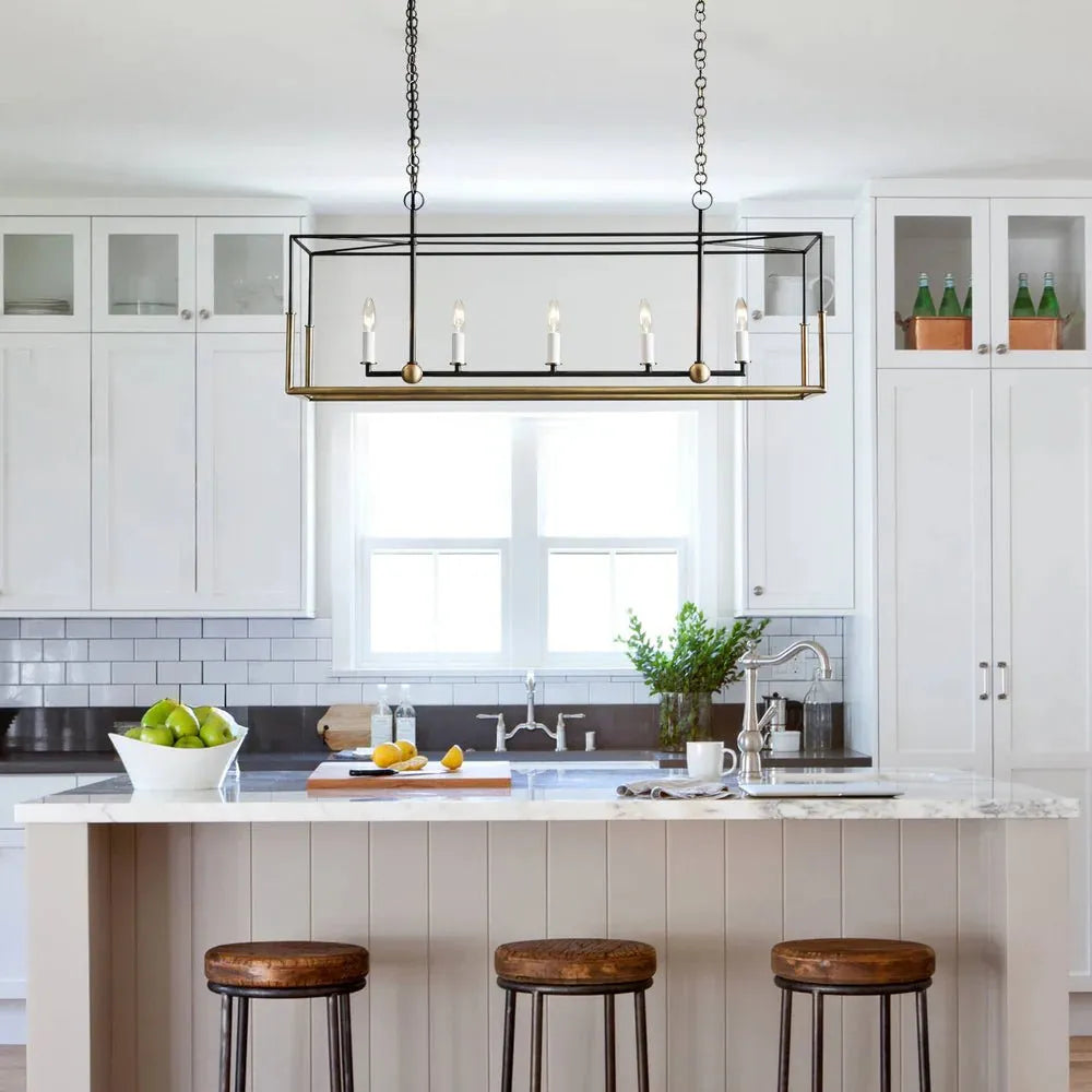 Holt 5/6 Lights Linear Chandelier - 43" 5 - LightBlushlighting