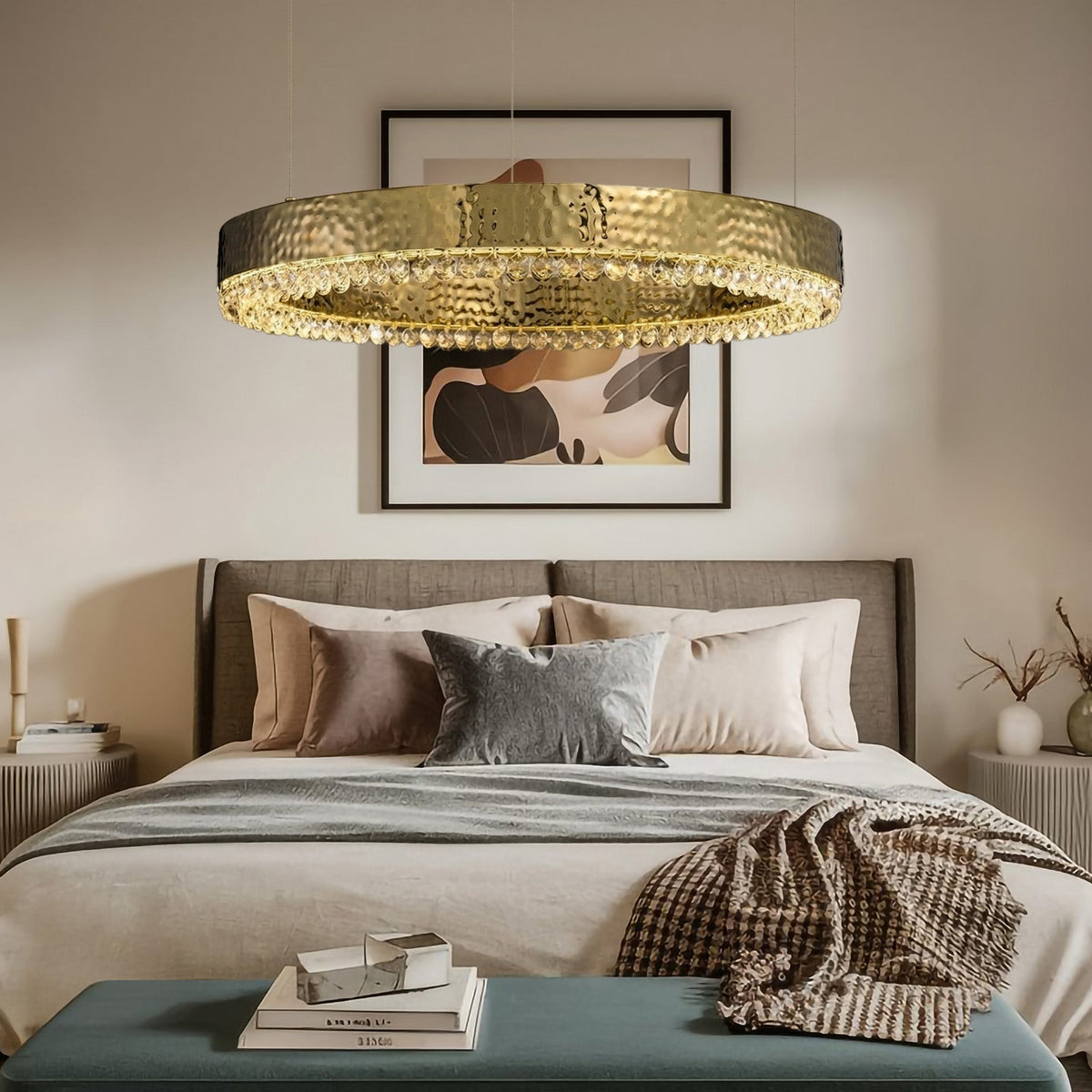 Hudson Crystal Modern Pendant Light - 31" Dia (80 cm)Blushlighting