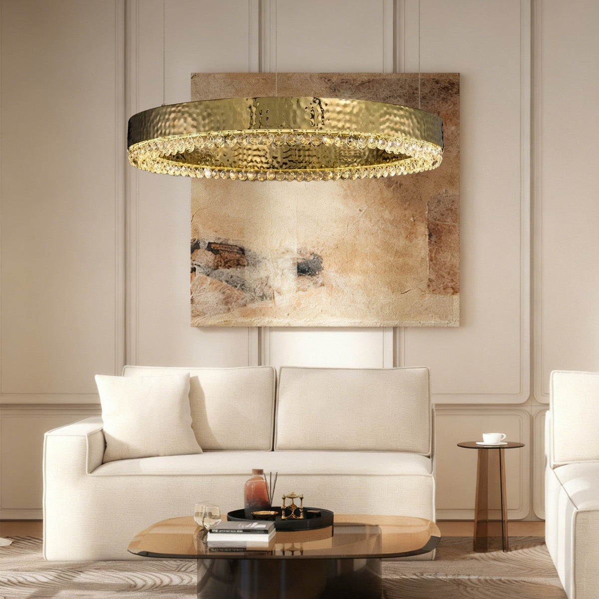Hudson Crystal Modern Pendant Light - 31" Dia (80 cm)Blushlighting
