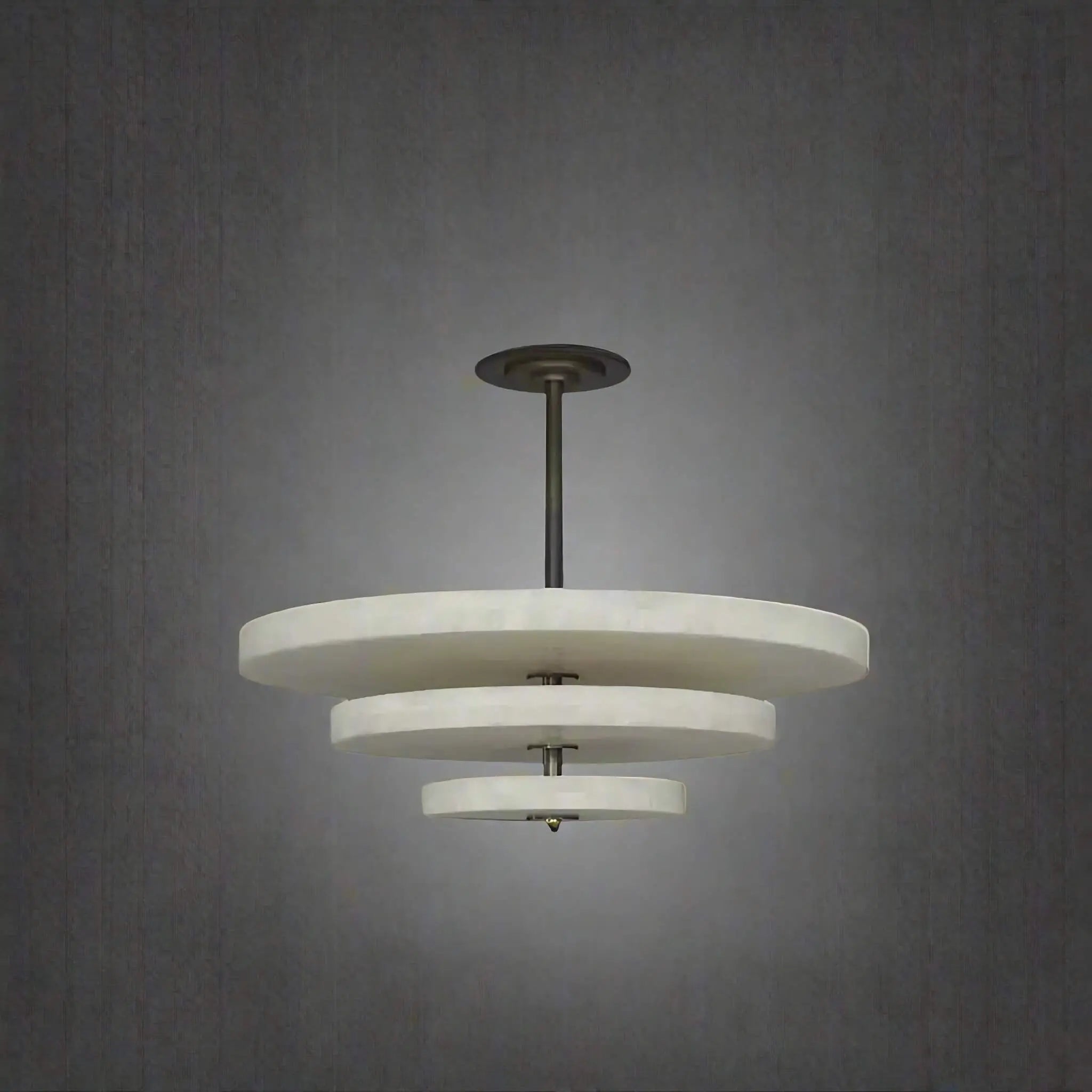 Ice Queen Alabaster Chandelier - ∅ 33.5″ x H 17.7″Bronze & WhiteWarm LightBlushlighting