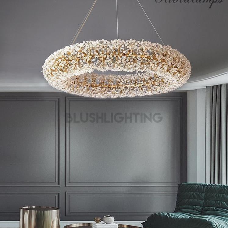 Iissabelle Flower Crystal Chandelier - Diameter 70 cm ( 28 in )Blushlighting